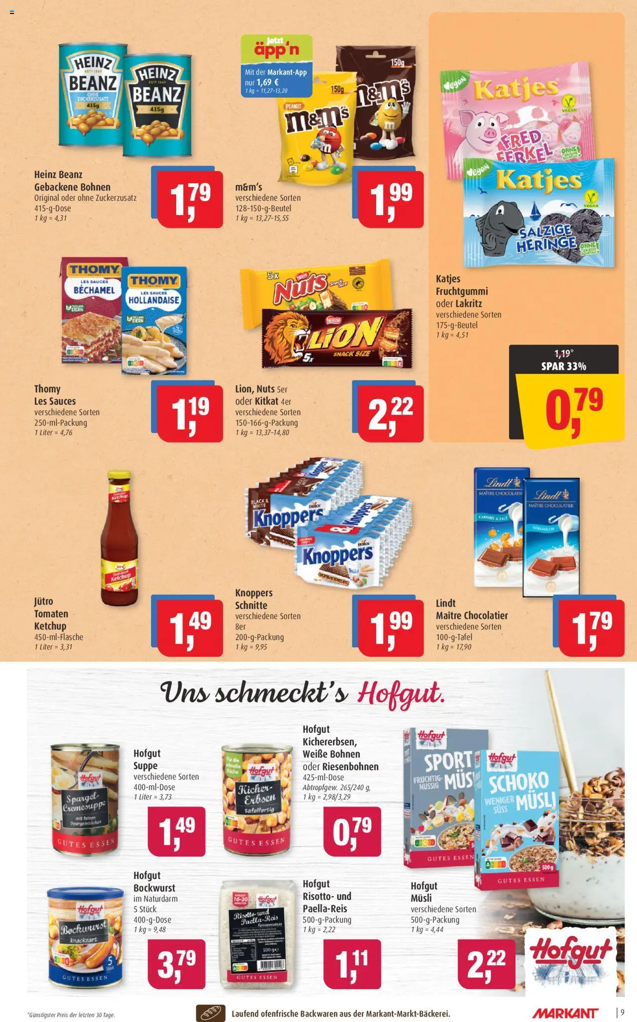 Markant Prospekt 	 - gültig ab dem 25.08.2025 | Seite: 9 | Produkte: Musli, Tomaten, Spargel, Lindt