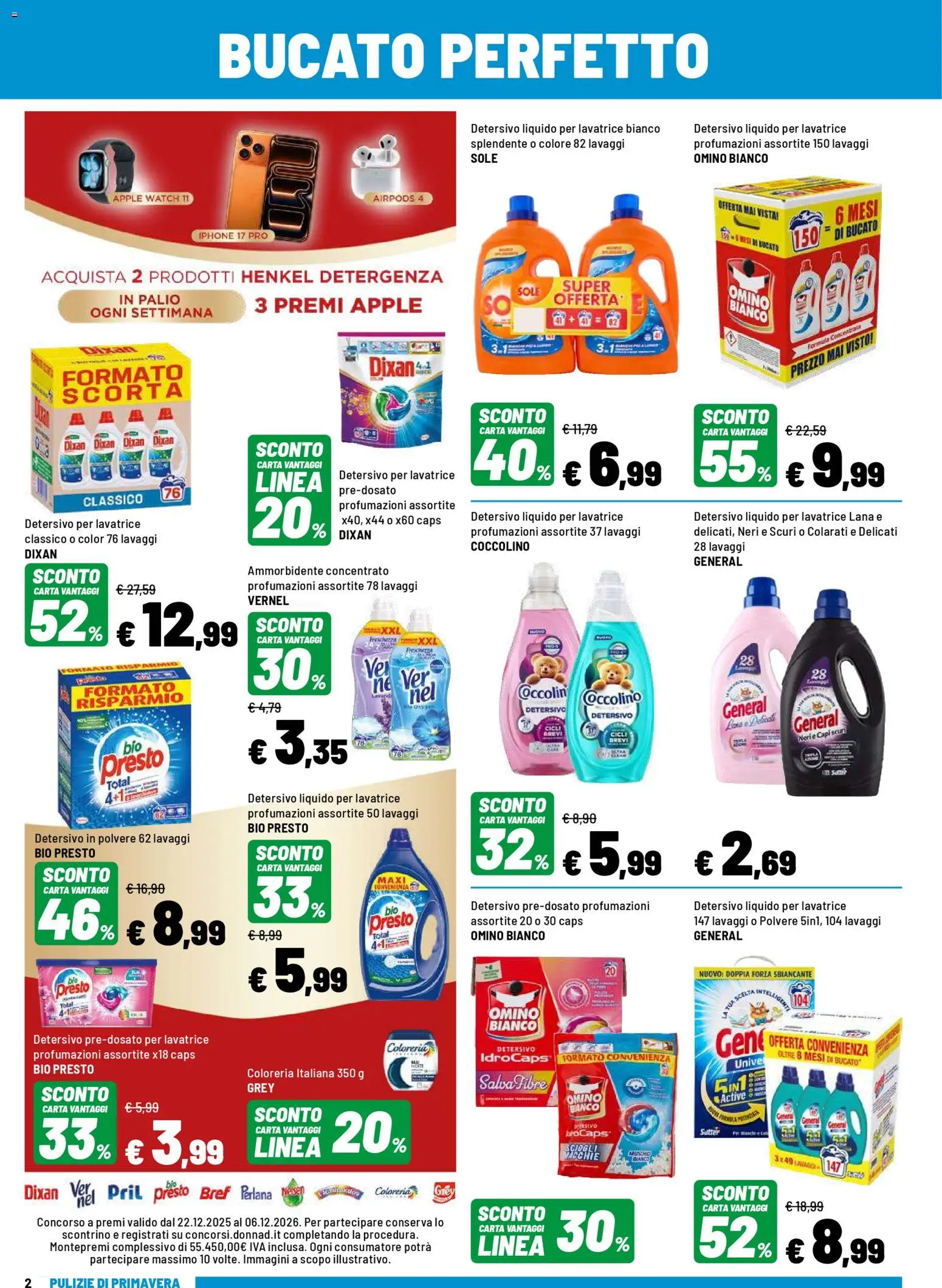 Volantino Iper del 07.04.2026 | Pagina: 2 | Prodotti: Iphone, Ammorbidente, Lavatrice, Airpods