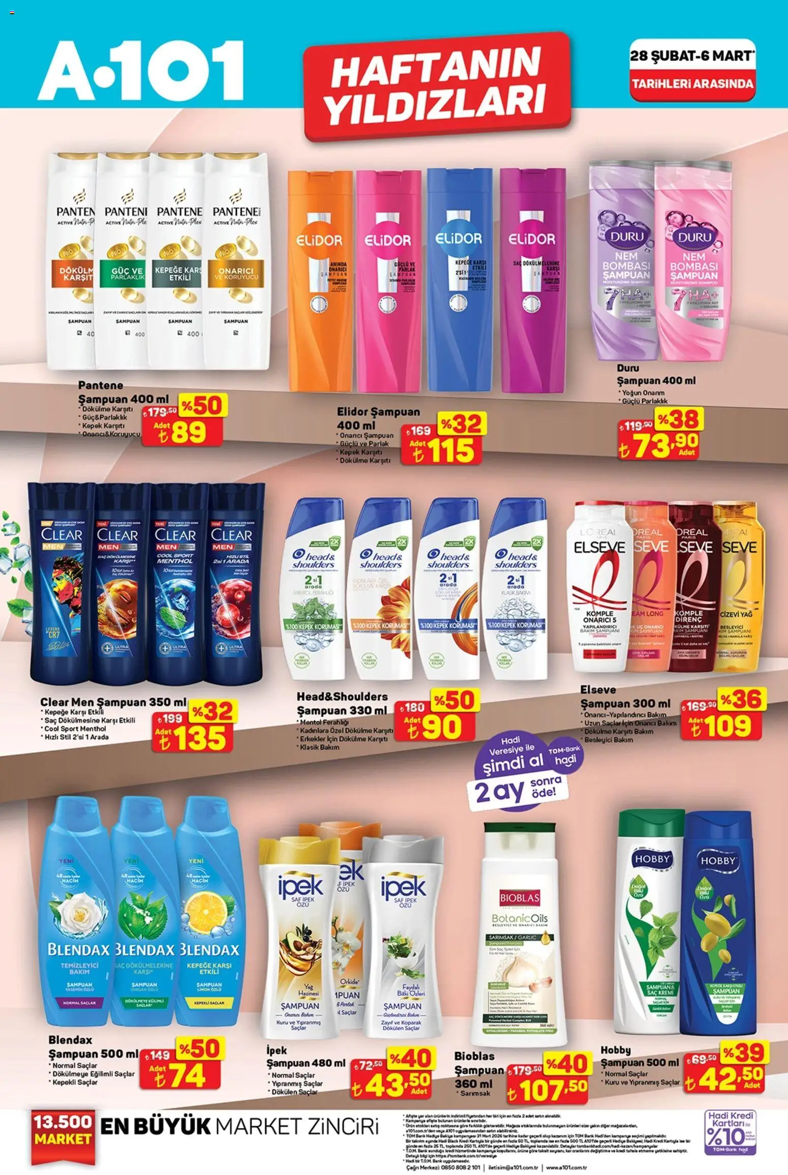 A101 Katalog - 28.02.2026 tarihinden itibaren geçerlidir | Sayfa: 4 | Ürünler: Şampuan, Saç Kremi, Limon, Yasemin