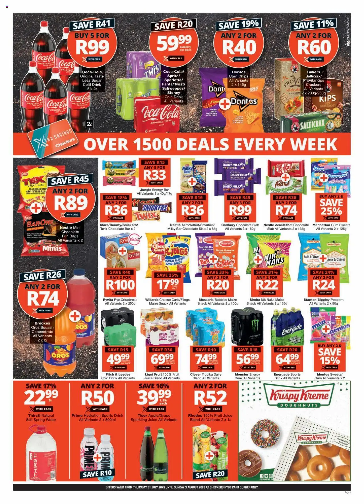 Checkers Gauteng - Hyde Park Corner Store │ valid from 31.07.2025 | Page: 5 | Products: Milk, Light, Chips, Fruit