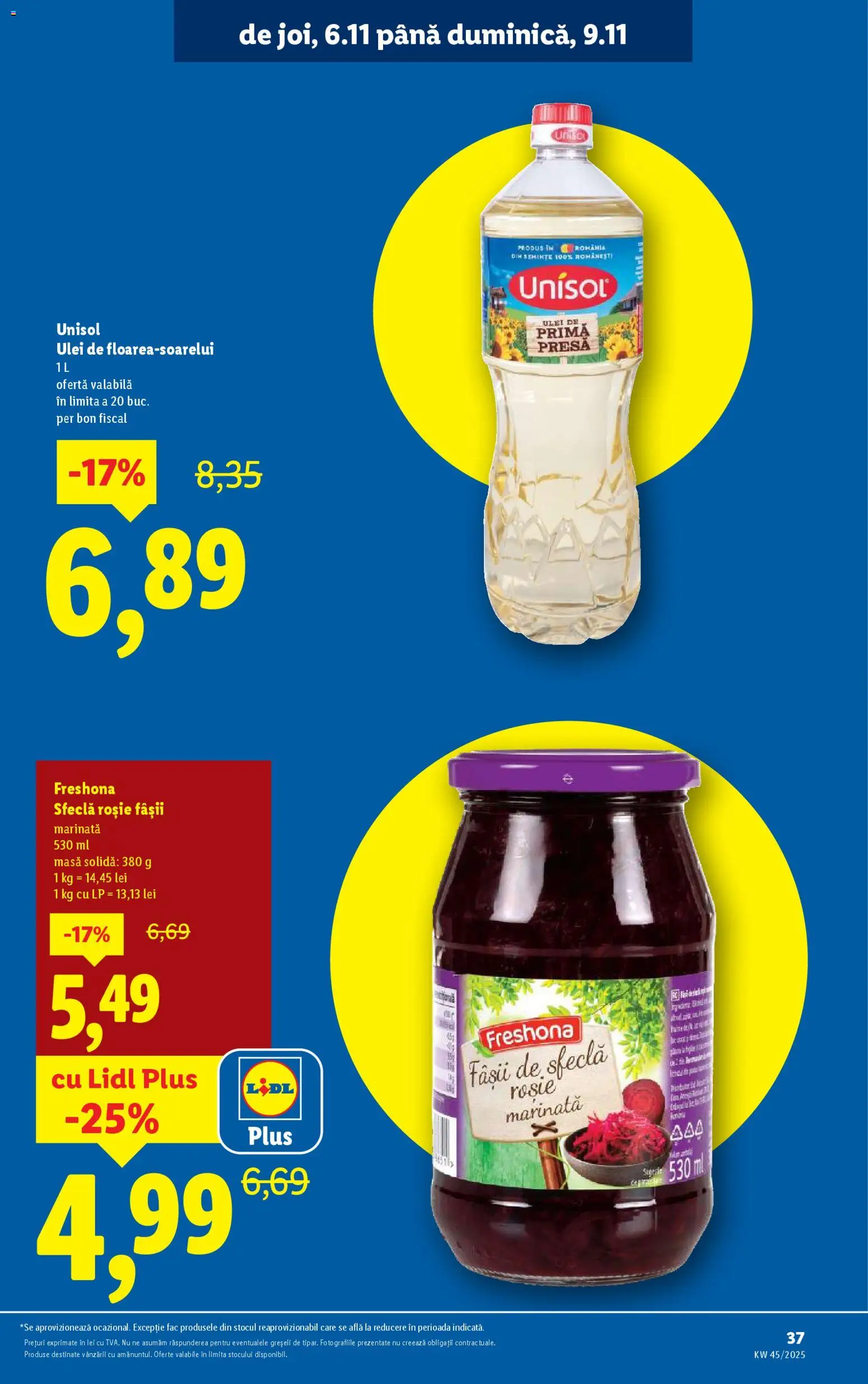 Noul catalog Lidl – valabil de la 03.11.2025 | Pagină: 37 | Produse: Presă, Masă, Ulei, Sfeclă