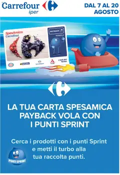 Anteprima del volantino Carrefour Iper Punti Sprint Payback catalogo valido a partire dal 07.08.2025
