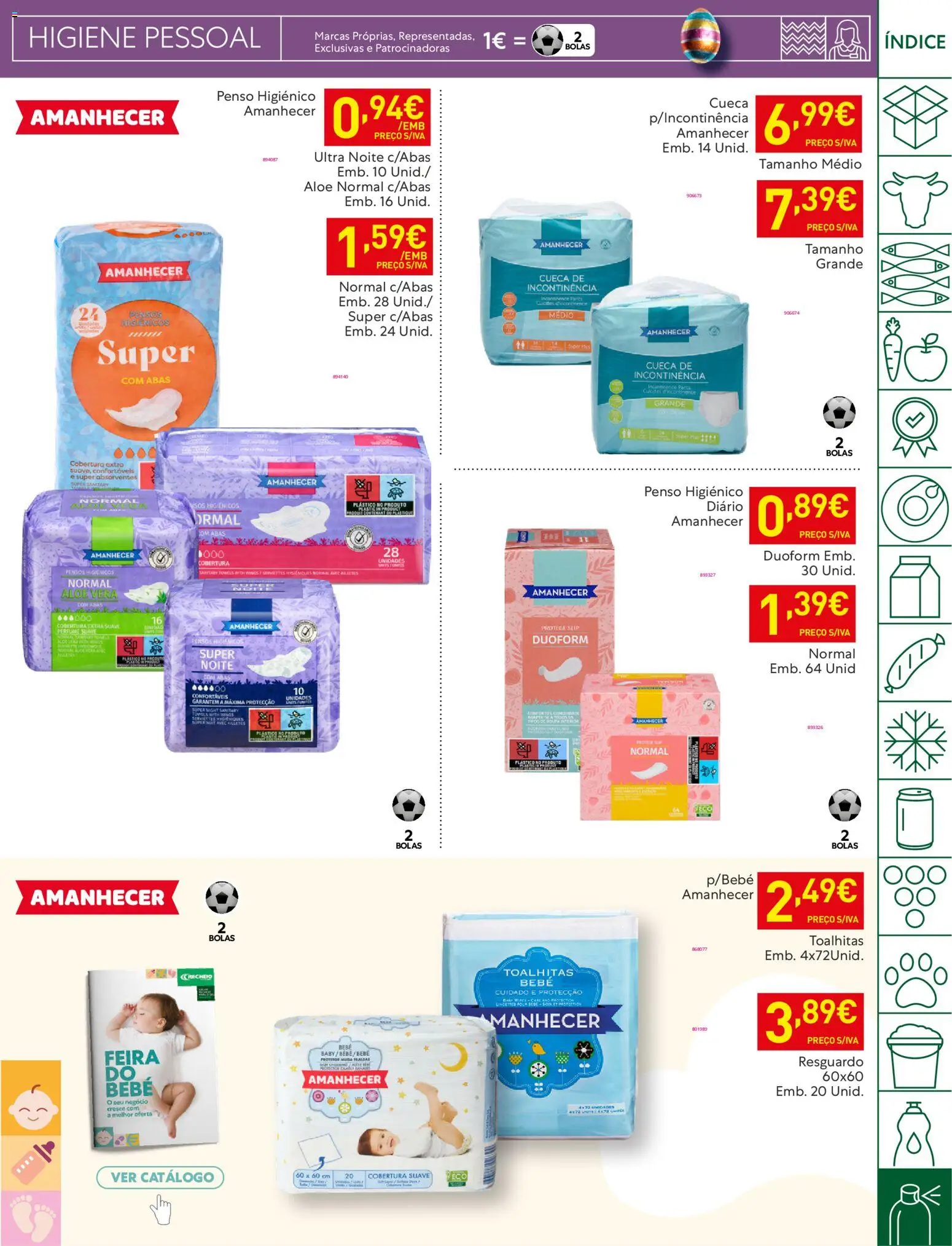 Recheio folheto │ válido de 17.03.2026 | Página: 63 | Produtos: Pensos higiénicos, Fraldas