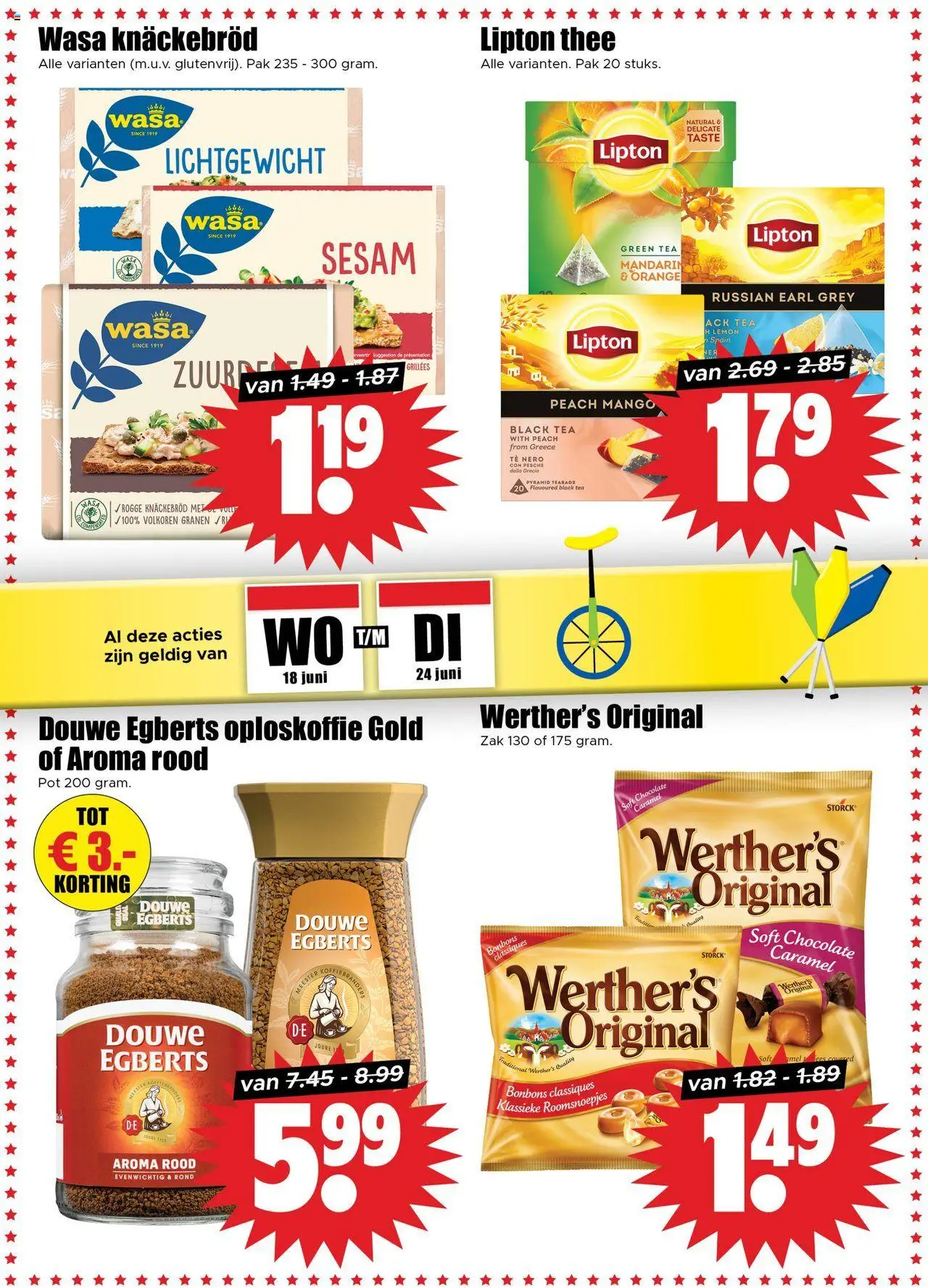  | Pagina: 19 | Producten: Thee, Granen, Oploskoffie, Zak