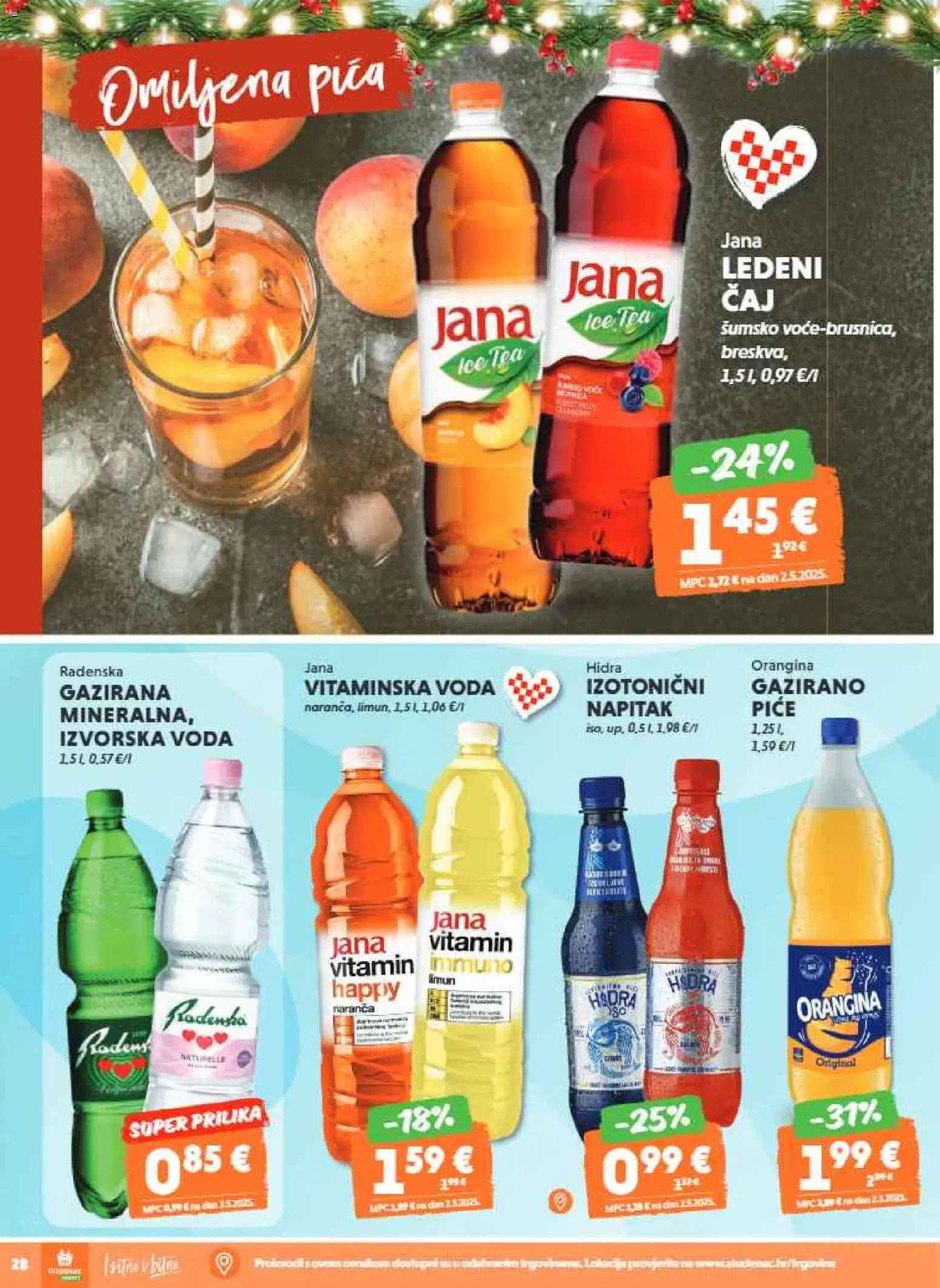 Studenac katalog | vrijedi od 10.12.2025 | Stranica: 28 | Proizvodi: Pica, Radenska, Voda