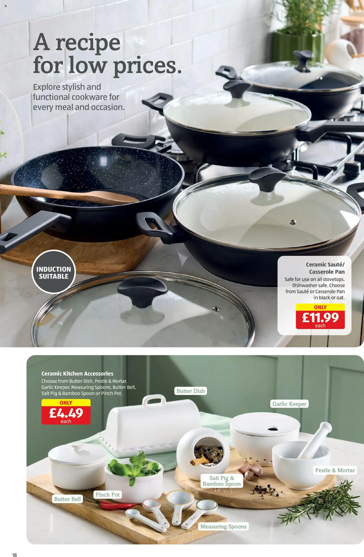 {H1} | Page: 18 | Products: Garlic, Pot, Butter, Dishwasher