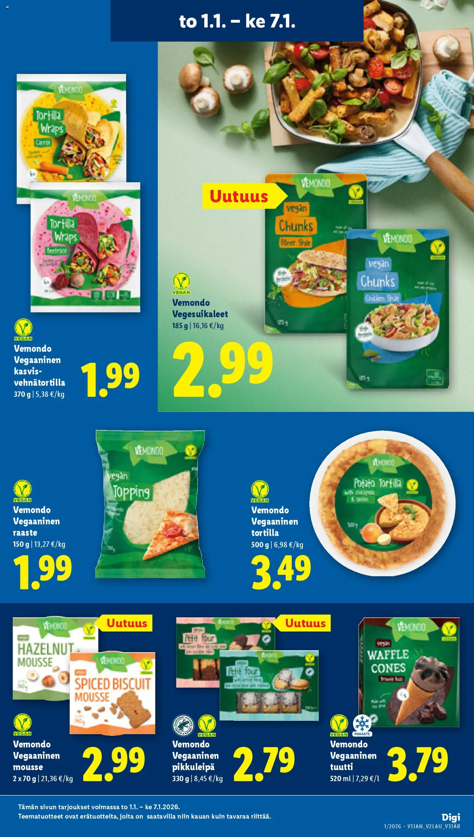 Lidl tarjoukset - Rovaniemi – voimassa 01.01.2026 alkaen | Sivu: 11 | Tuotteet: Mousse, Tortilla