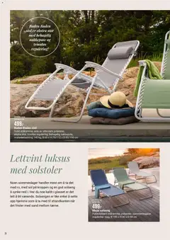 Forhåndsvisning av Europris Sommerkatalogen 2026 gyldig fra 24.03.2026 | Side: 24 | Produkter: Solseng, Stol