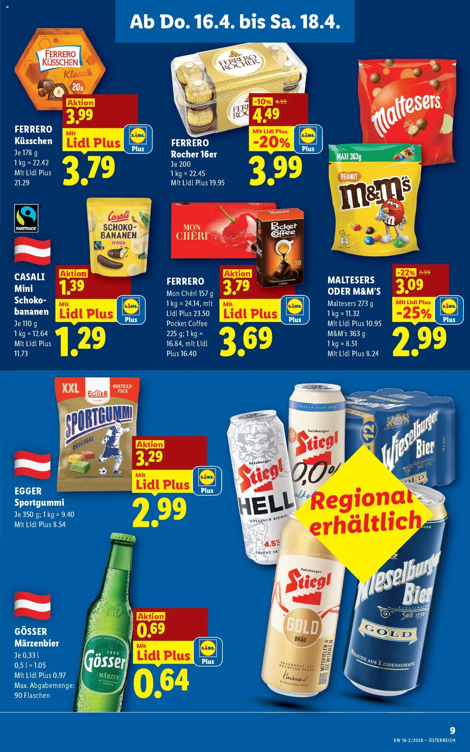 Lidl - Flugblatt gültig ab 16.04.2026 | Seite: 11 | Produkte: Bier, Bananen