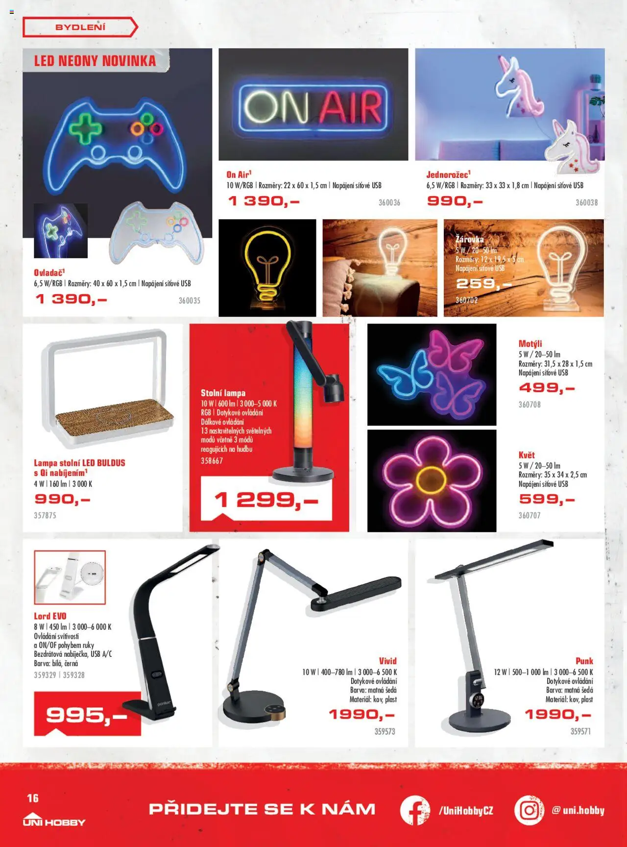 Uni Hobby leták od 31.07.2025 | Strana: 16 | Produkty: Stolní lampa, USB, Lampa, LED