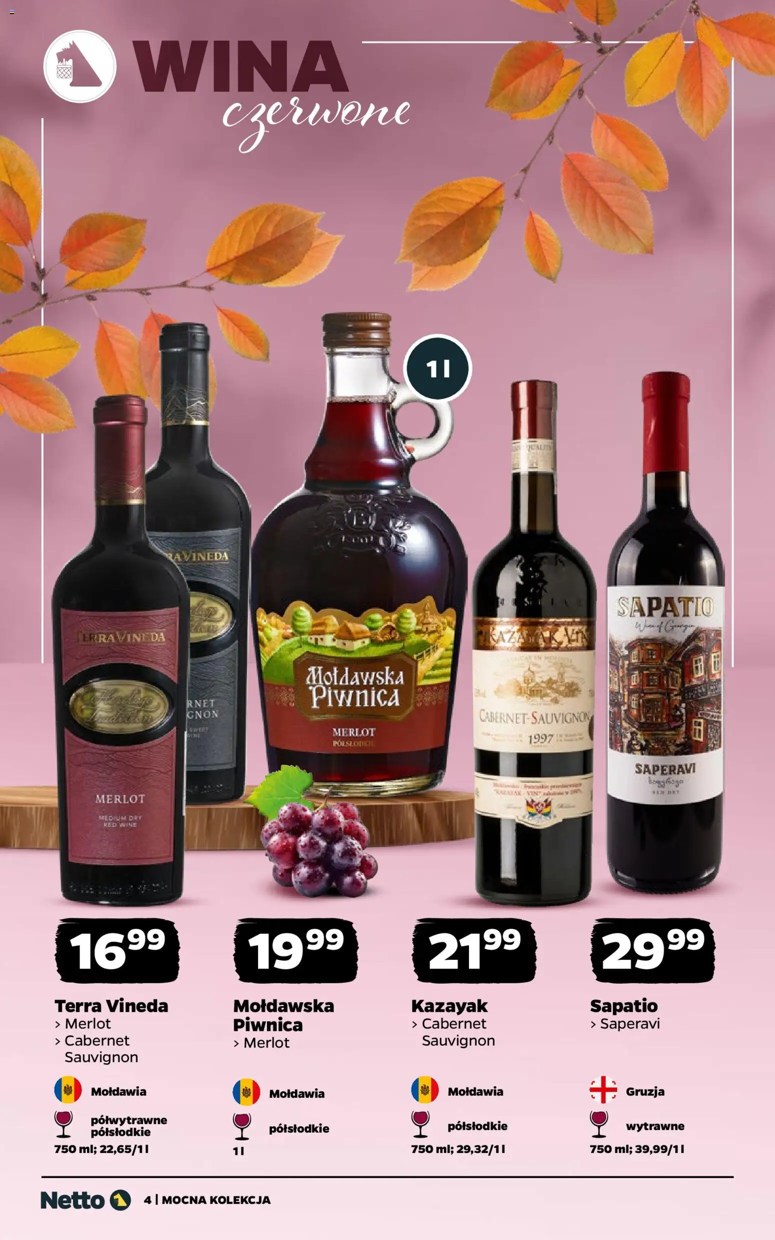 Netto gazetka - Wina od 10.11.2025 | Strona: 4 | Produkty: Merlot