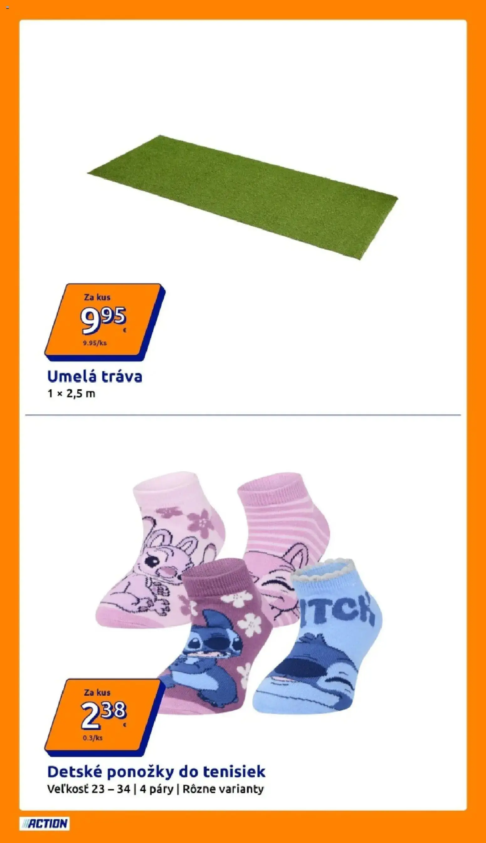 Nové Action akcie – leták je platný od 08.04.2026 | Strana: 8 | Produkty: Ponožky