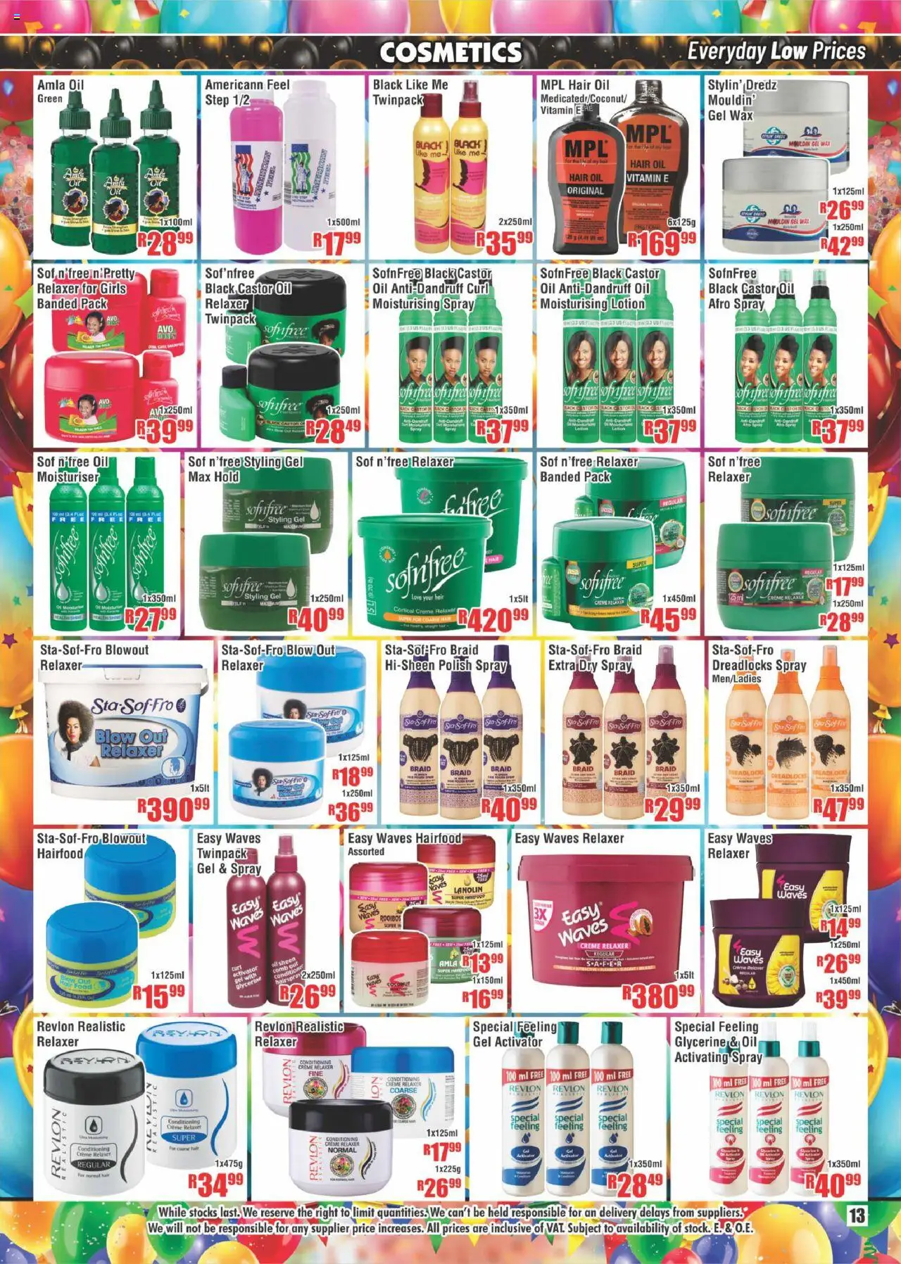 New Devland catalogue – valid from 09.10.2025 | Page: 13 | Products: Wax, Hair oil, Relaxer, Lotion