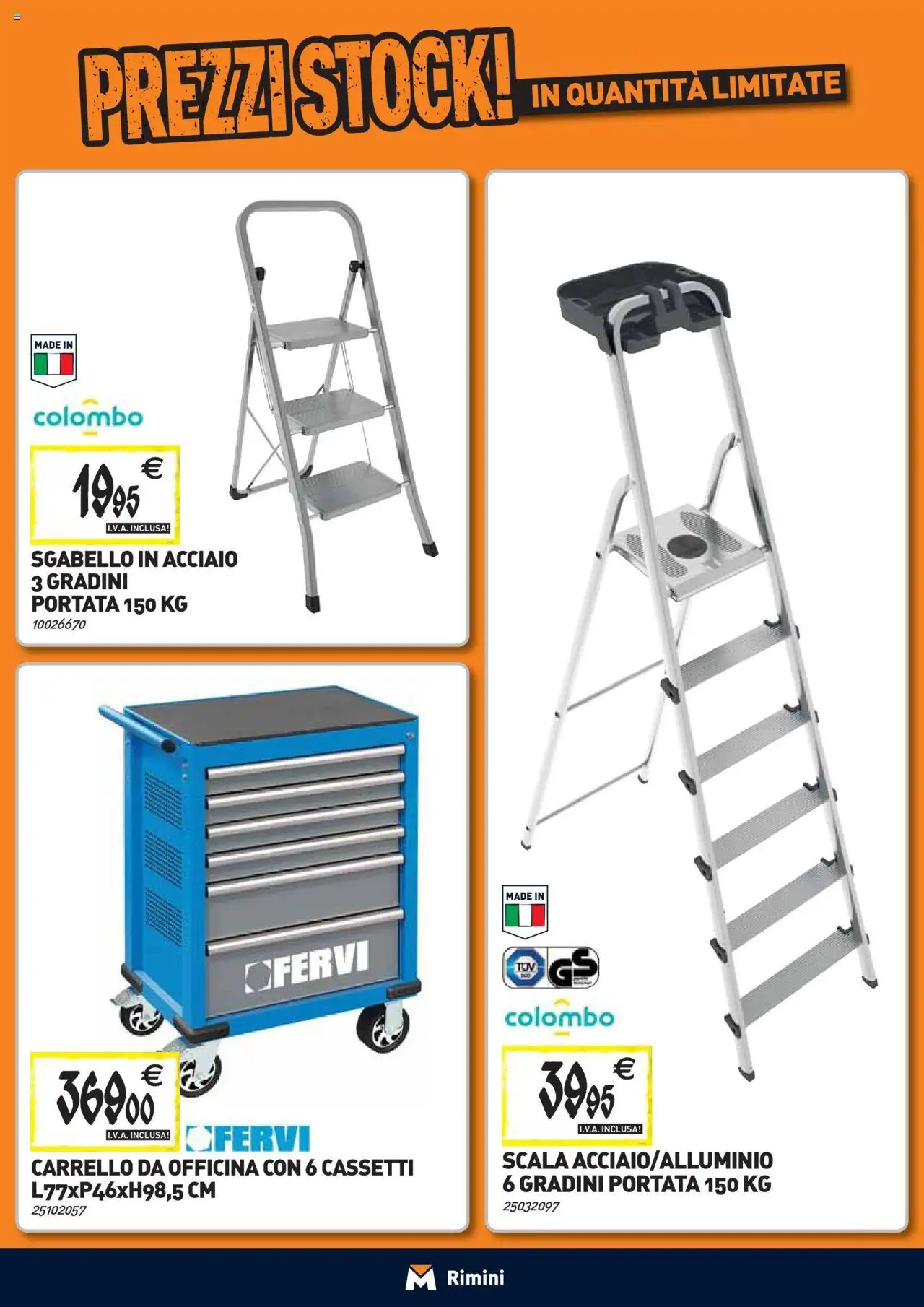 Volantino TECNOMAT del 24.09.2025 | Pagina: 26 | Prodotti: Carrello, Sgabello, Scala