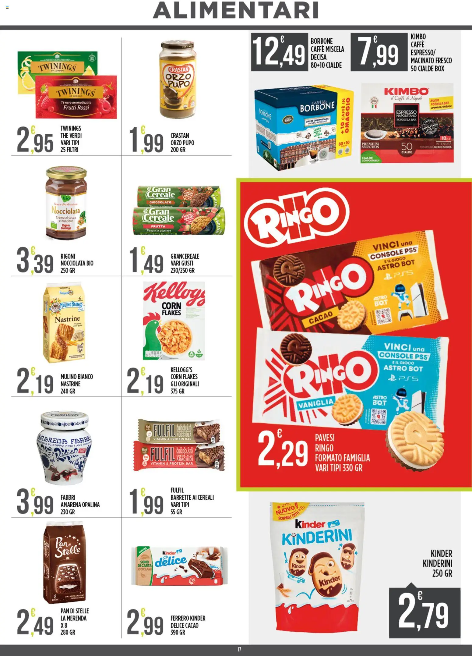 Volantino Euroesse del 09.03.2026 | Pagina: 17 | Prodotti: Caffè, Nocciole, The, Amarena