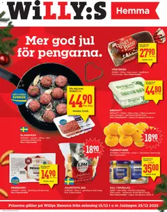 Willys - Aktuella reklamblad Willys Hemma - Förhandsvisning av reklamblad från butik Willys aktuell från 15.12.2025