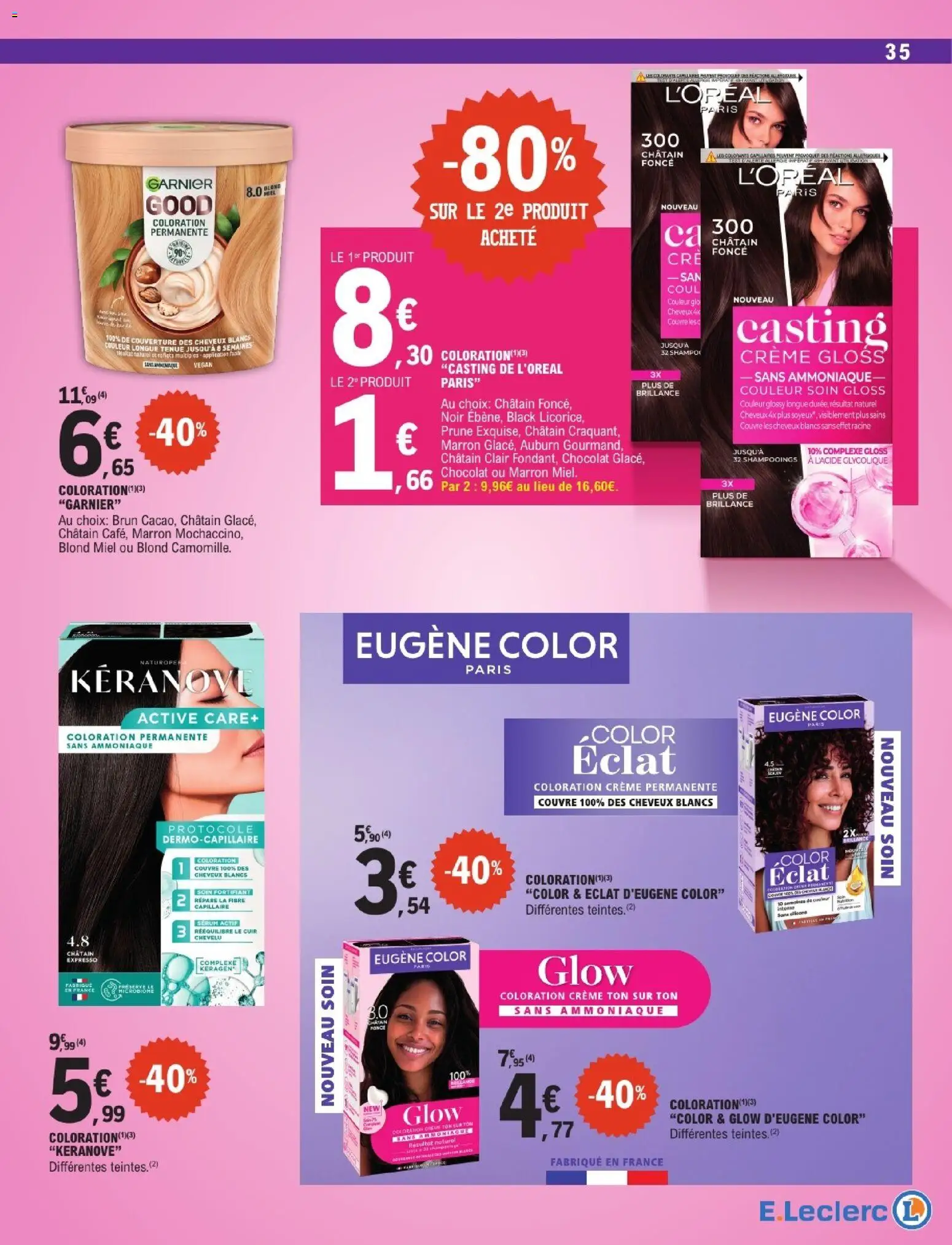 {H1} | Page: 35 | Produits: Prune, Coloration, Miel, Chocolat