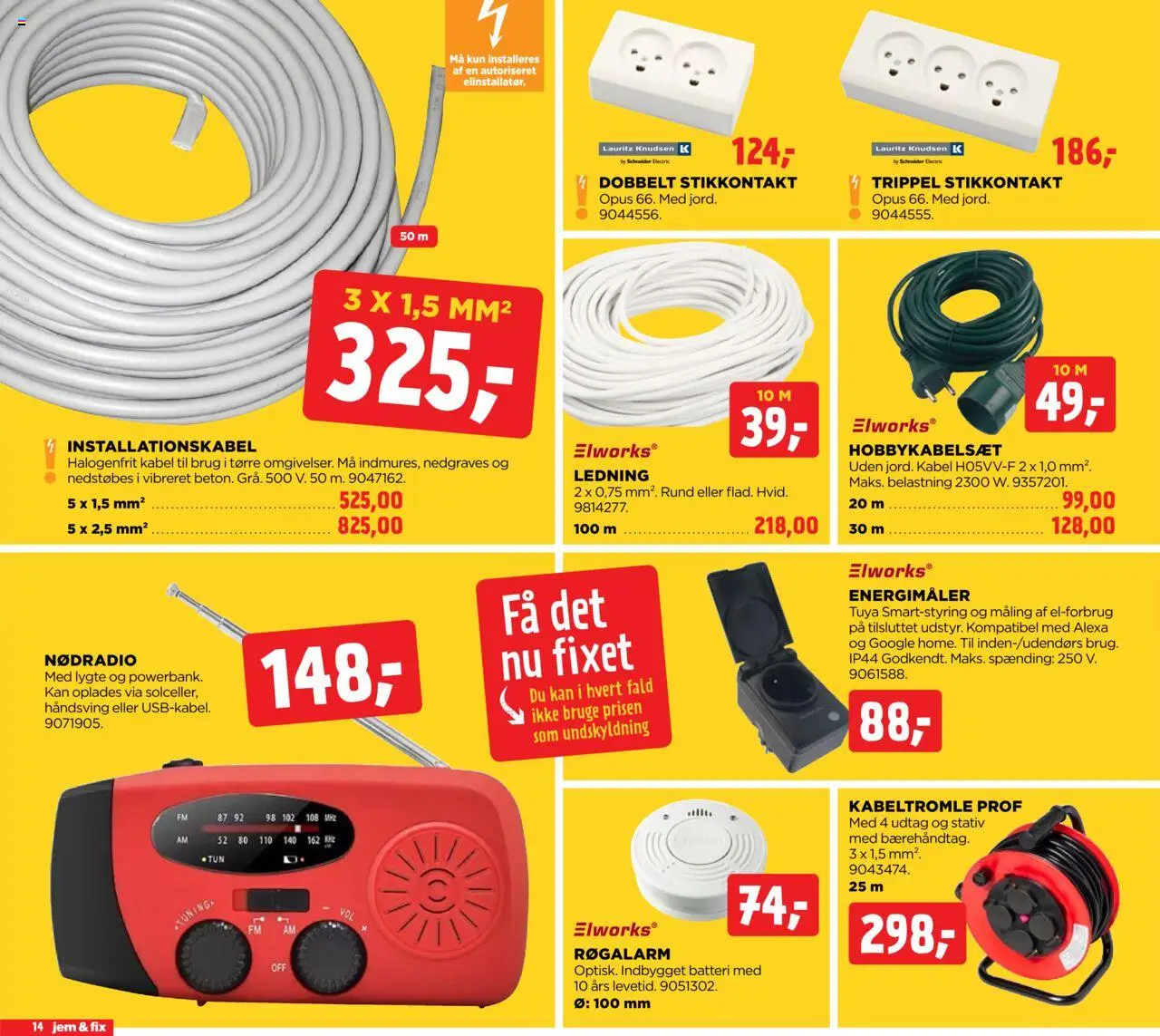 Jem & fix tilbudsavis – gyldig fra 28.09.2025 | Side: 14 | Produkter: Tun, Søm, Maling, Batteri