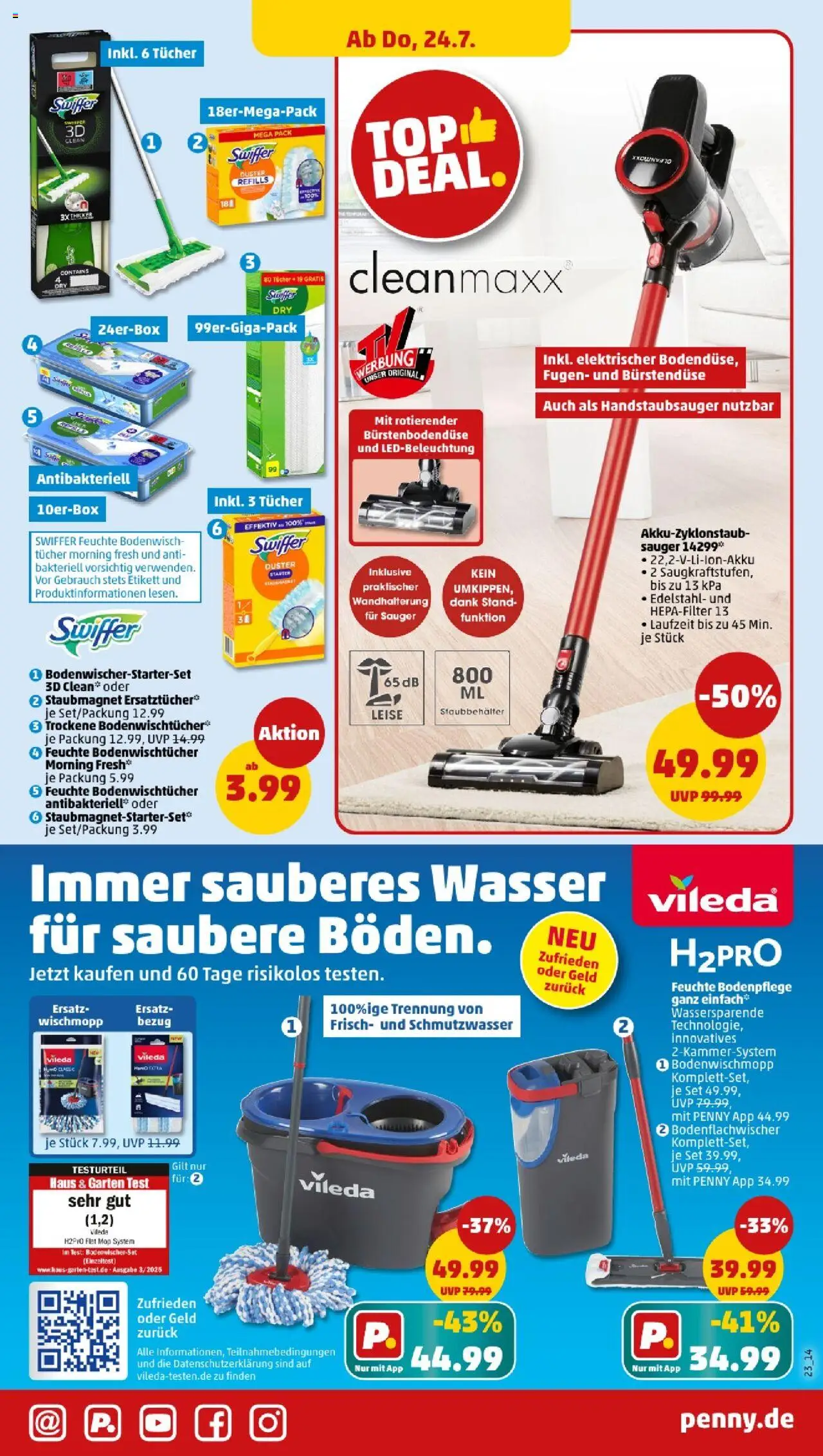 Penny - Baden-Württemberg - gültig ab dem 21.07.2025 | Seite: 23 | Produkte: Wasser, Swiffer