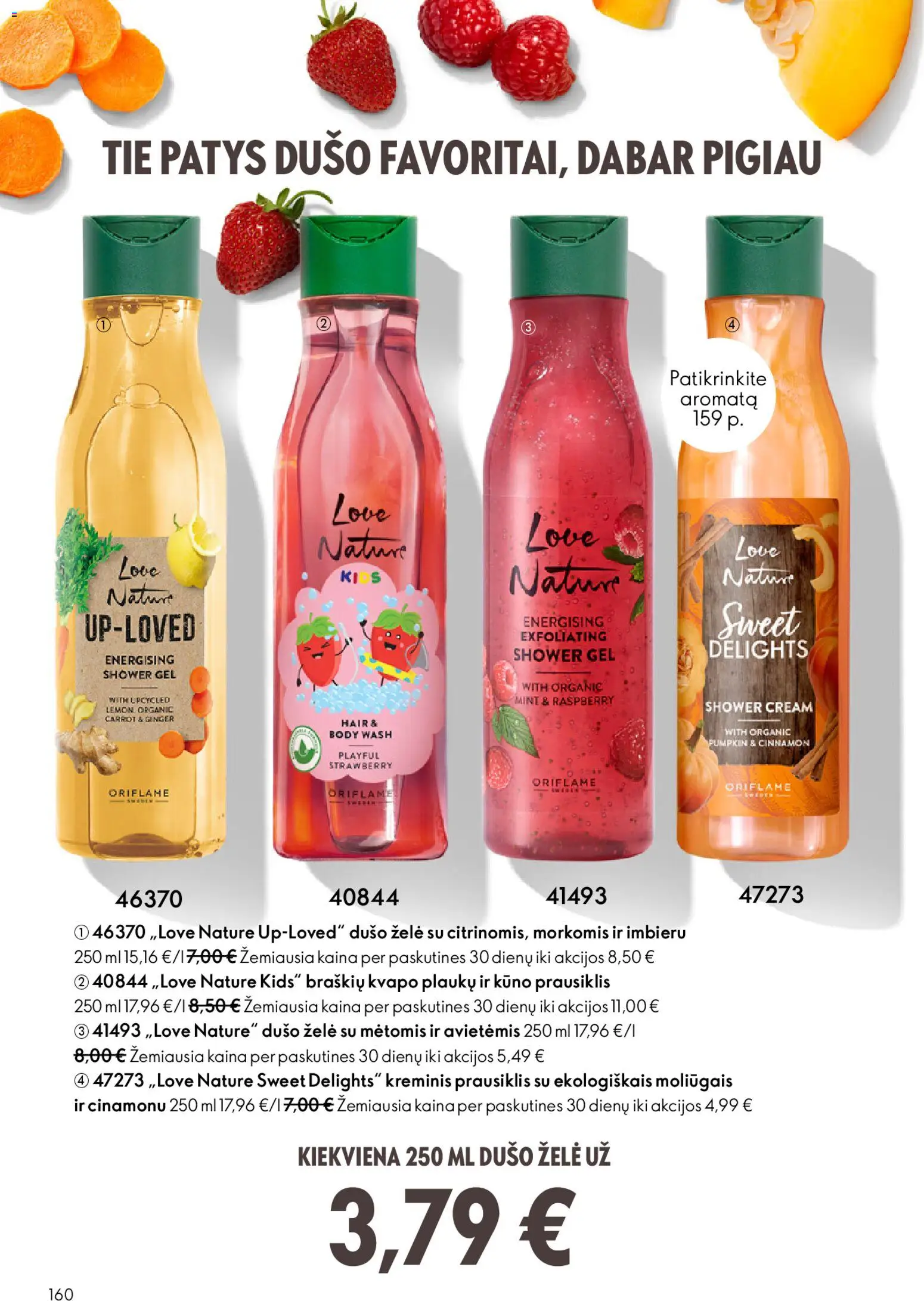 Oriflame akcijos nuo 11.03.2026 | Puslapis: 160 | Prekių: Dušo želė, Prausiklis