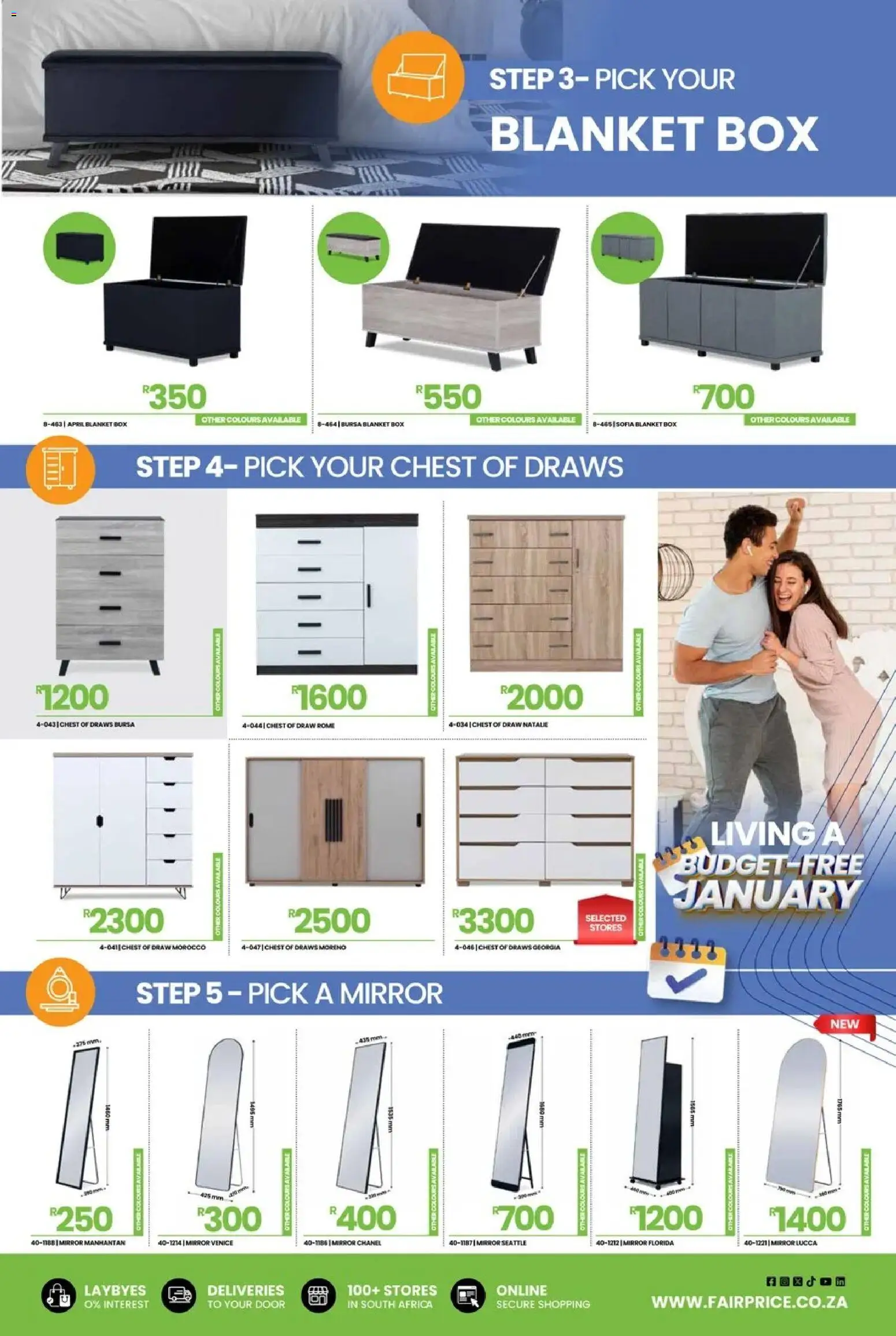 New Fair Price catalogue – valid from 01.01.2026 | Page: 17 | Products: Blanket box, Blanket, Box, Mirror
