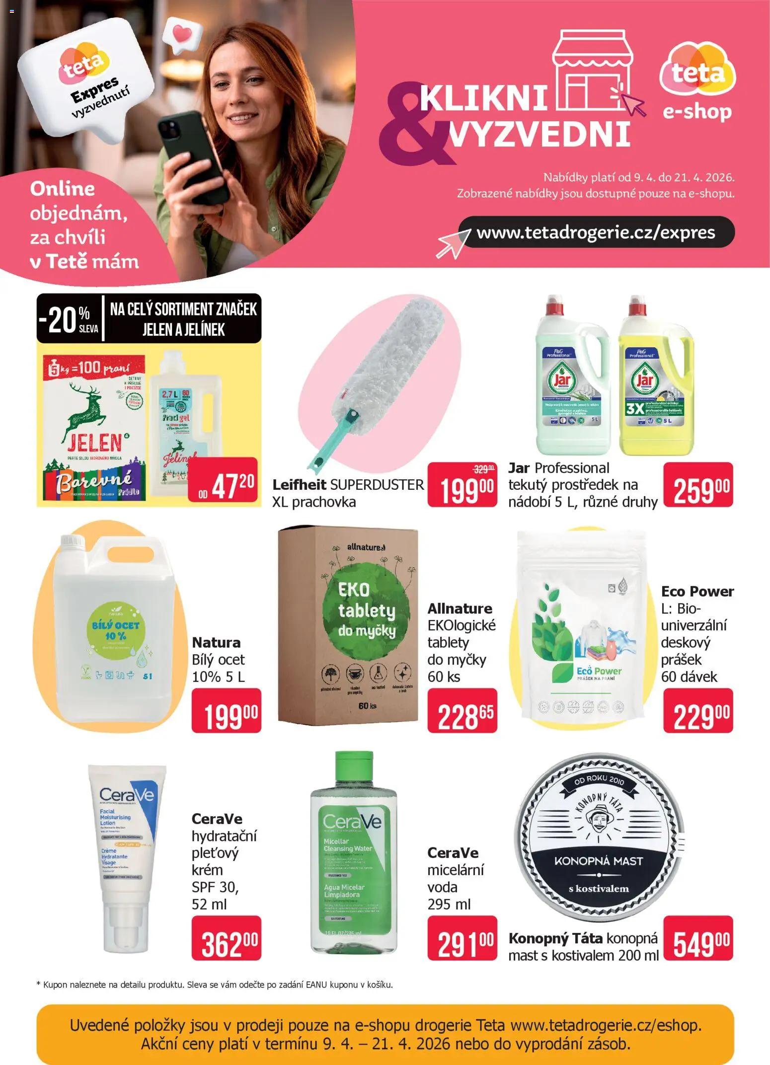 TETA Drogerie leták od 09.04.2026 | Strana: 17 | Produkty: Prací gel, Jelen, Drogerie, Bílý ocet