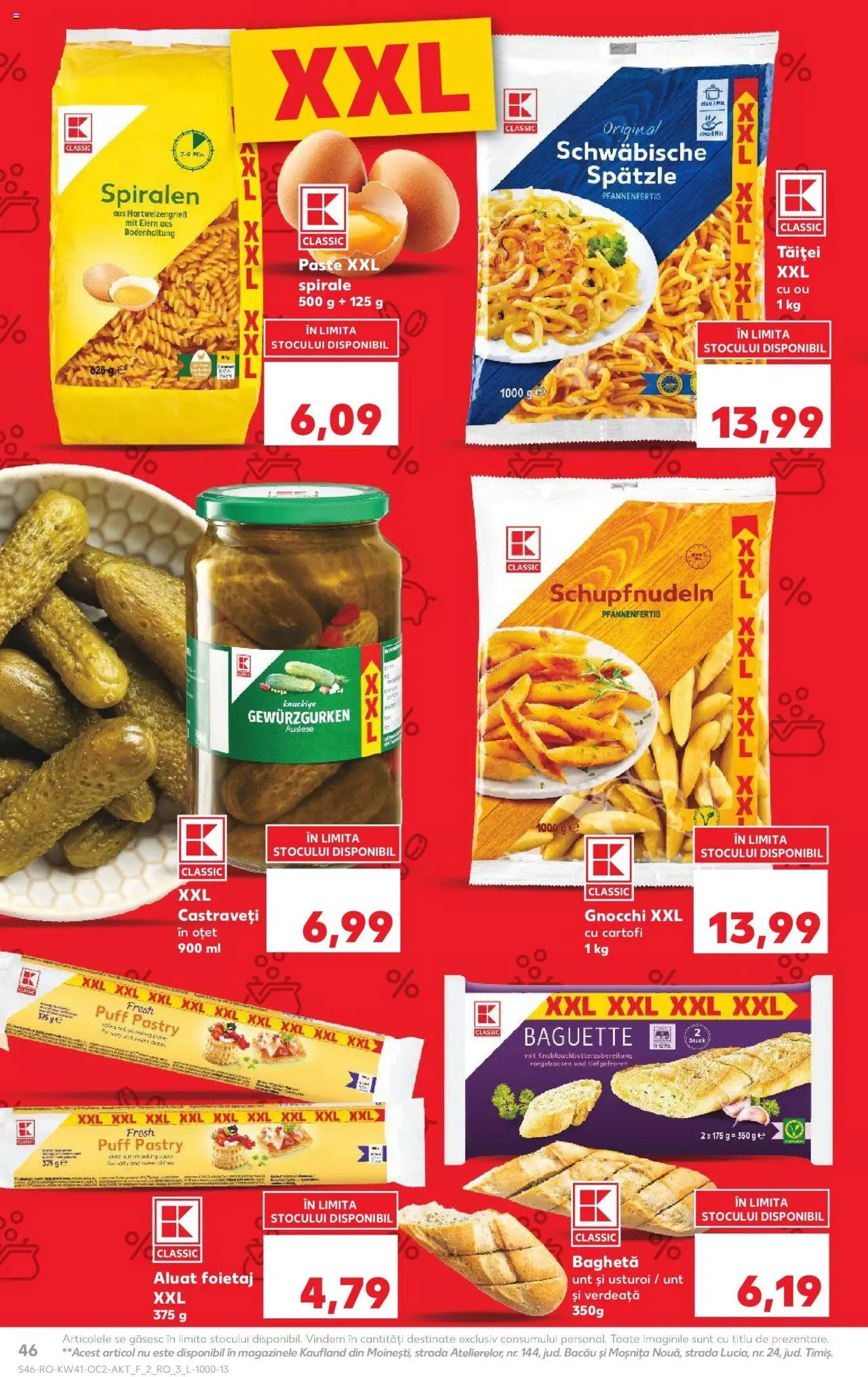 Noul catalog Kaufland – valabil de la 08.10.2025 | Pagină: 46 | Produse: Foietaj, Oțet, Castraveți, Usturoi