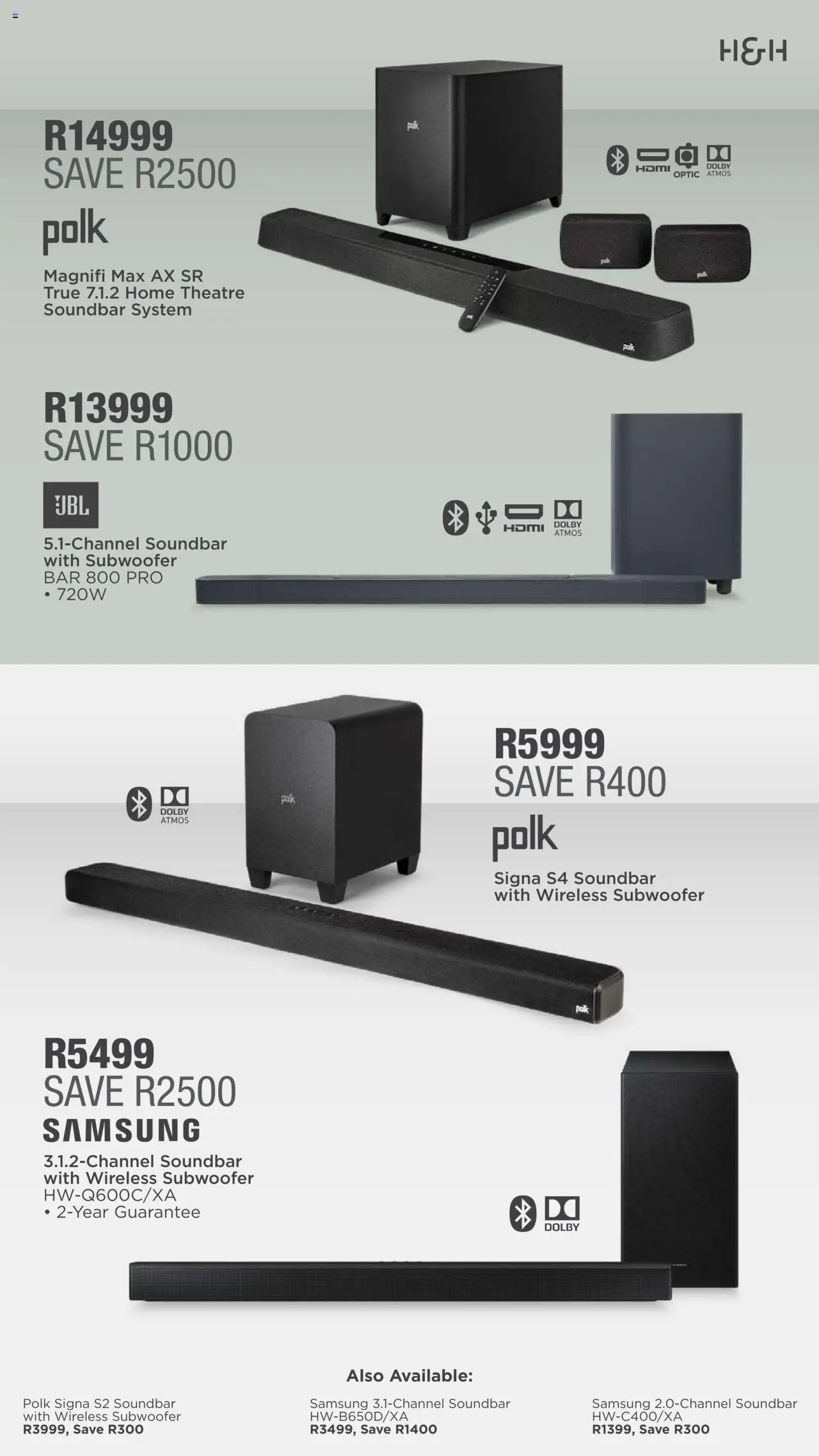New House and Home catalogue – valid from 15.09.2025 | Page: 34 | Products: Soundbar, Subwoofer