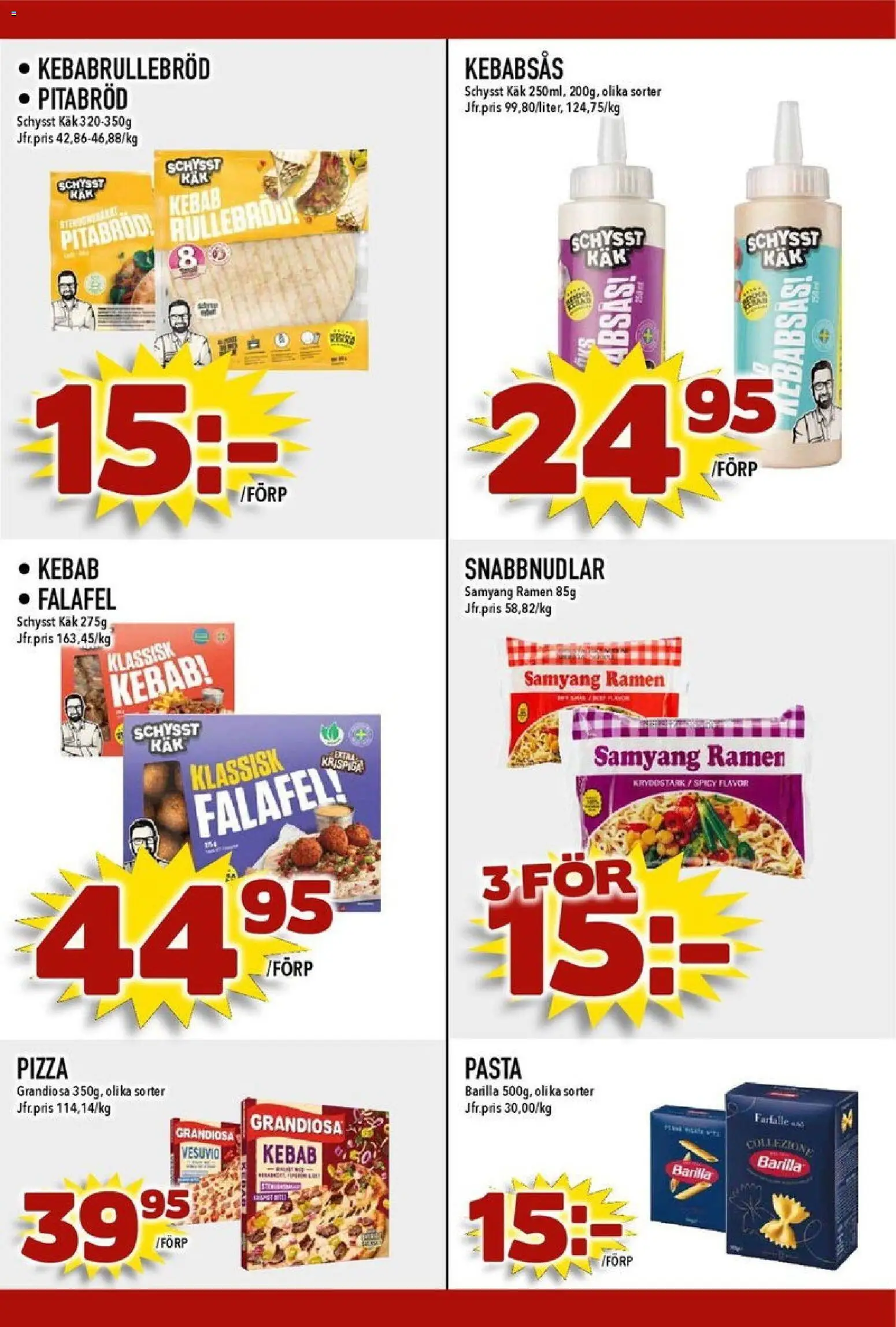 Matdax reklamblad aktuell från 19.01.2026 | Sida: 20 | Produkter: Kebabsås, Pizza, Falafel, Pasta