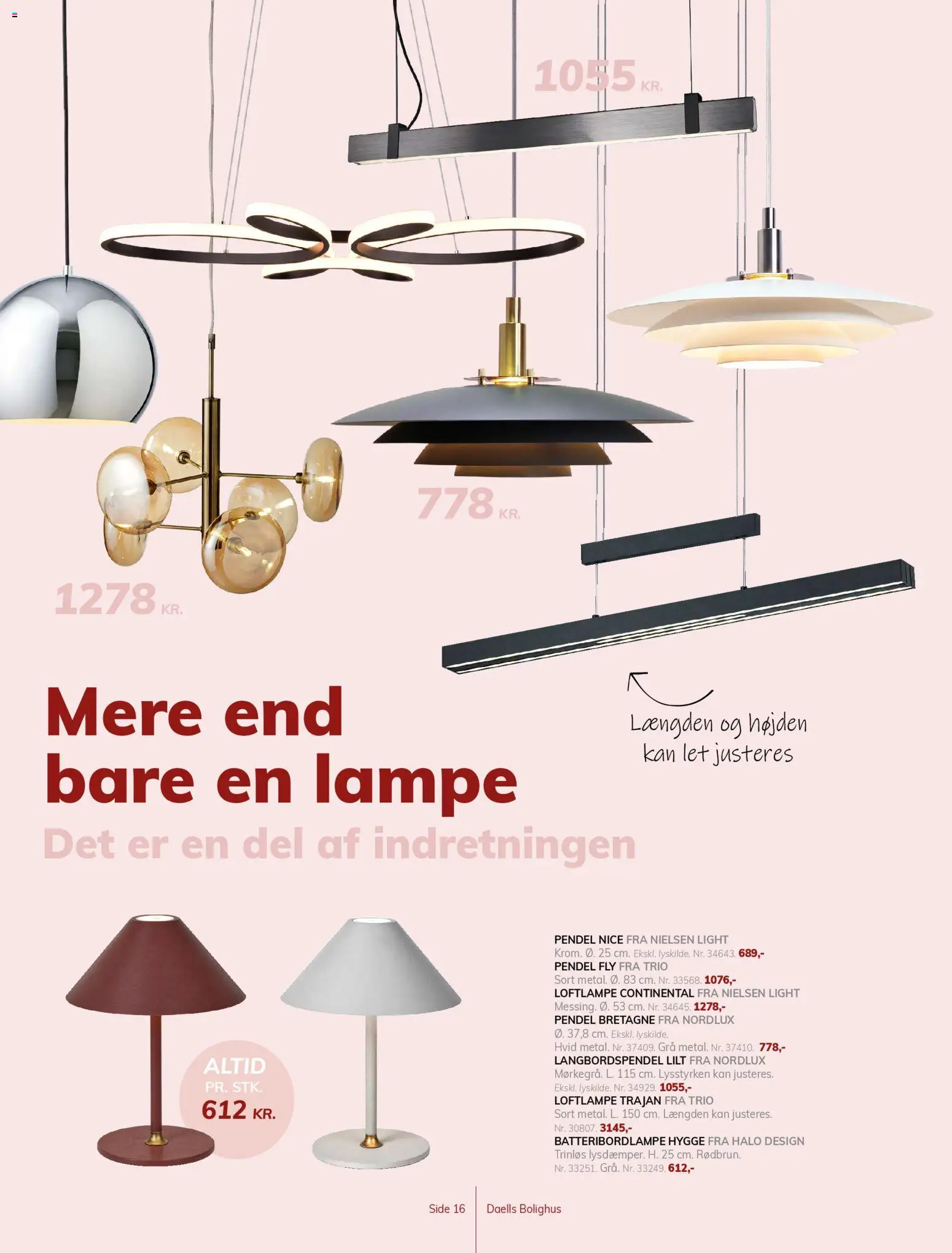 Daells Bolighus tilbudsavis – gyldig fra 15.04.2026 | Side: 16 | Produkter: Lampe