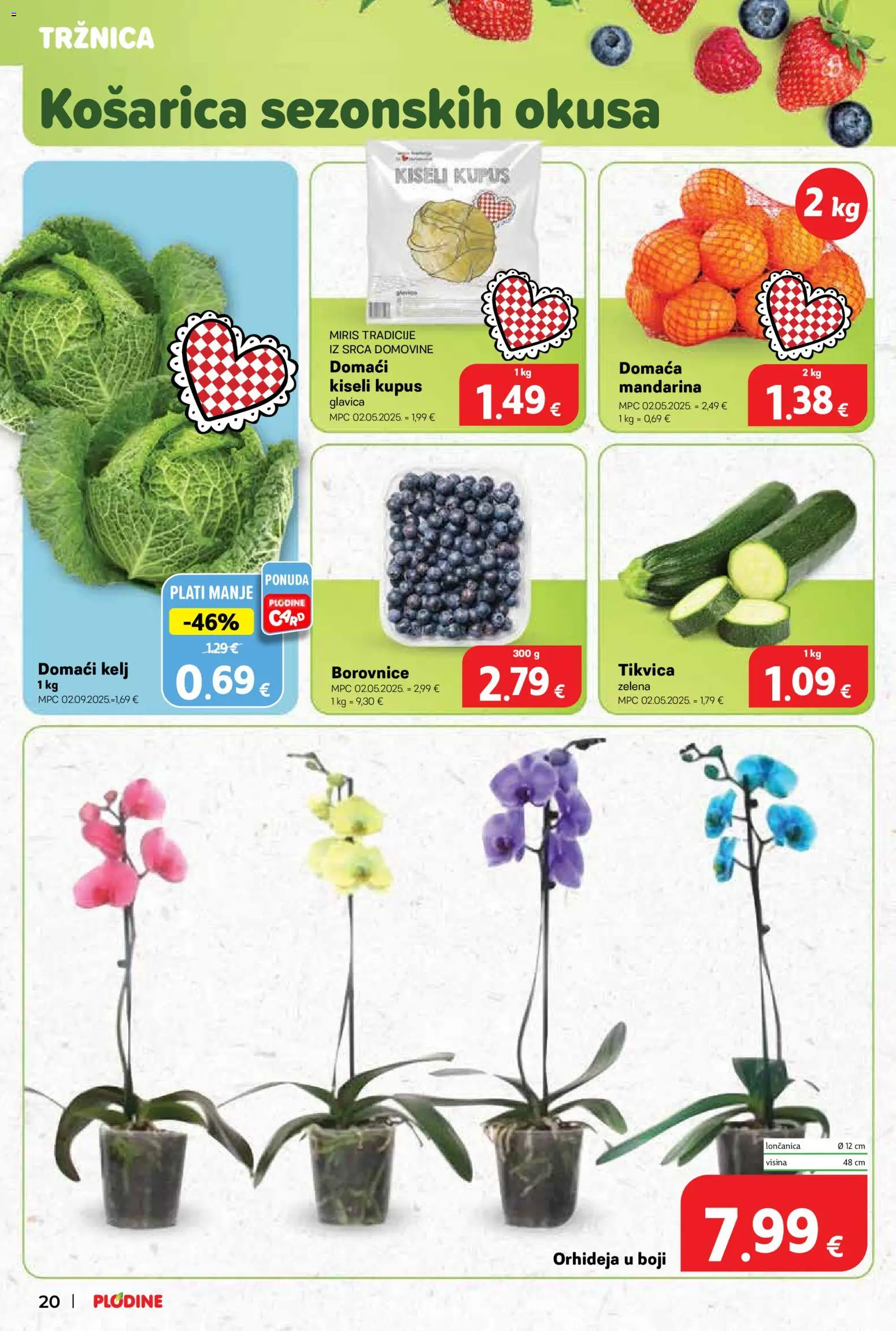 Plodine katalog | vrijedi od 05.11.2025 | Stranica: 20 | Proizvodi: Kelj, Mandarina, Kupus, Borovnice