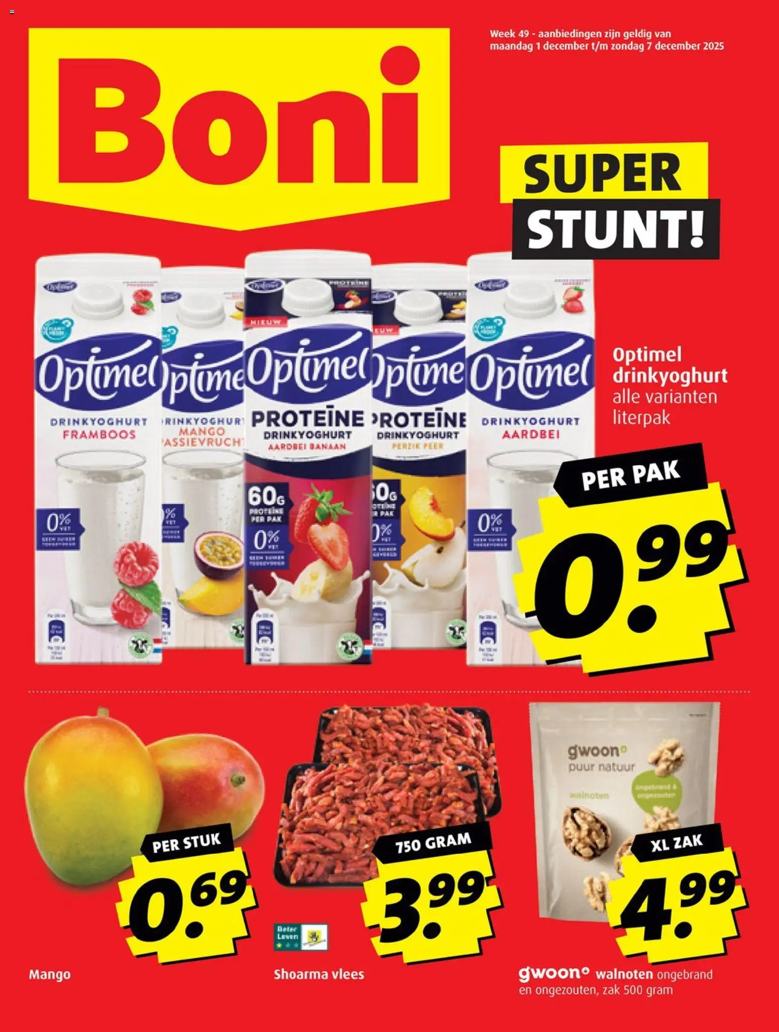 {H1} | Pagina: 1 | Producten: Kisperec, Mango, Banaan, Peer