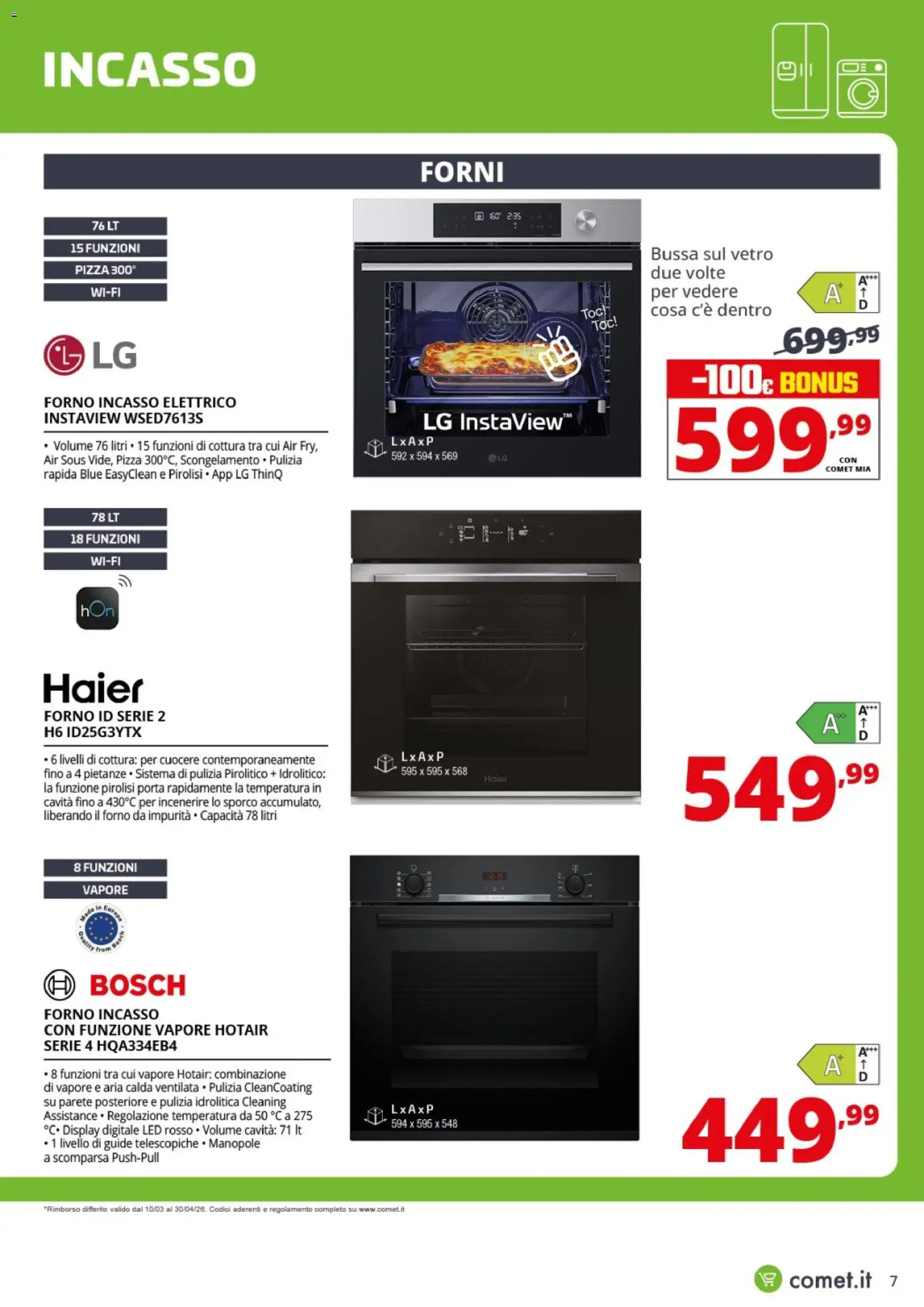 Volantino Comet del 13.04.2026 | Pagina: 7 | Prodotti: Pizza, Forno, Il forno