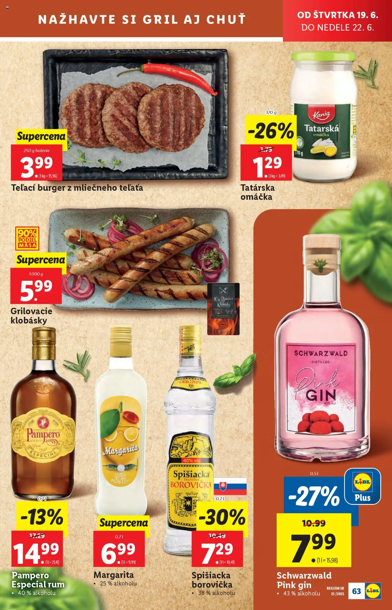 Lidl leták │ platný od 16.06.2025 | Strana: 85 | Produkty: Gril, Tatárska omáčka, Rum