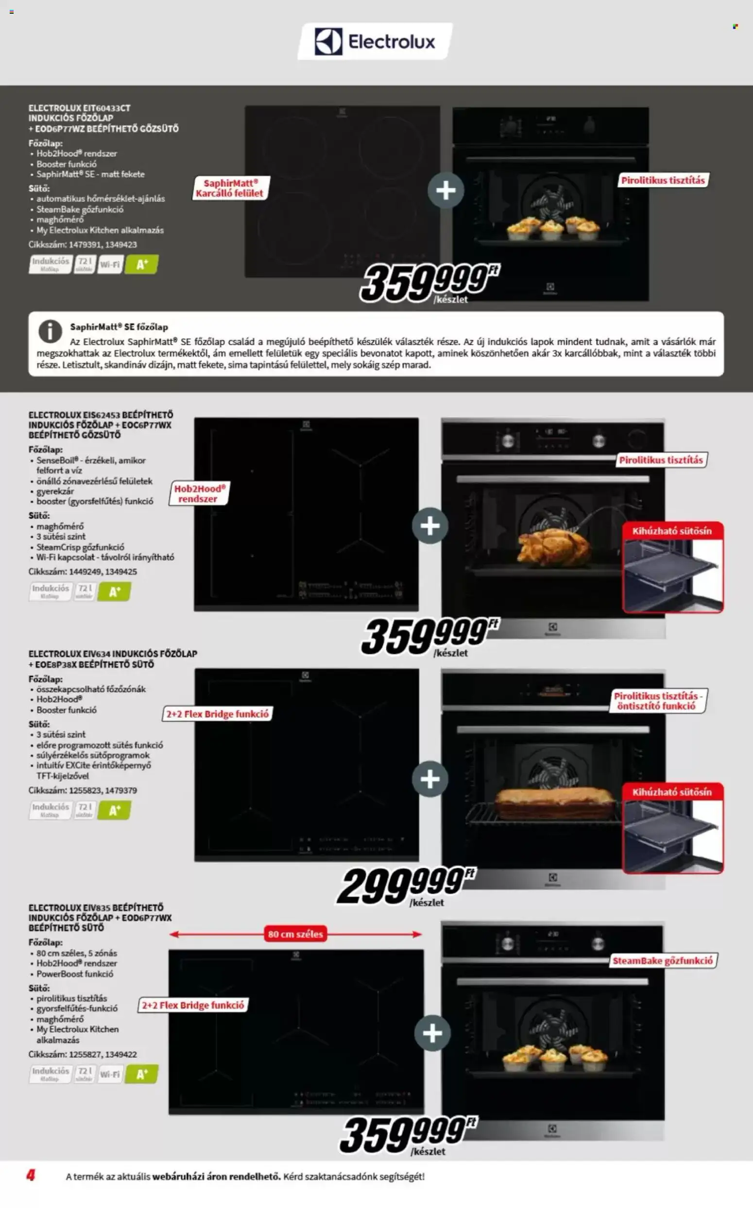 Media Markt akciós ujság - amely érvényes a következő dátumtól: 04.03.2026 | Oldal: 4 | Termékek: Sütő, Főzőlap, Indukciós főzőlap