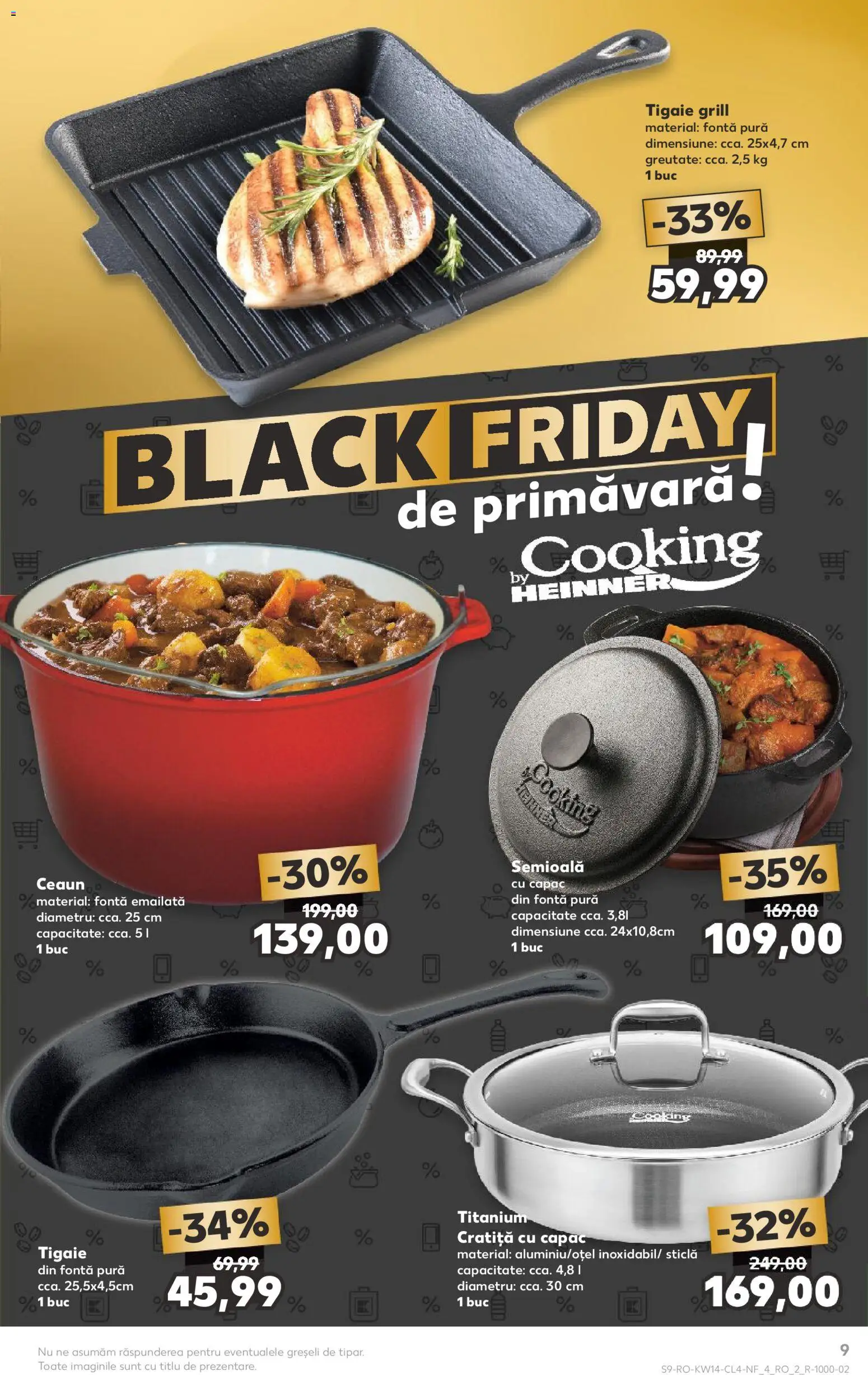 Noul catalog Kaufland – valabil de la 01.04.2026 | Pagină: 9 | Produse: Tigaie, Cratiță, Grill
