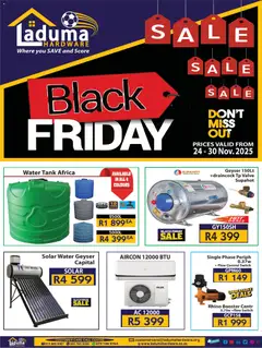 Laduma Hardware specials catalogue – valid from 24.11.2025