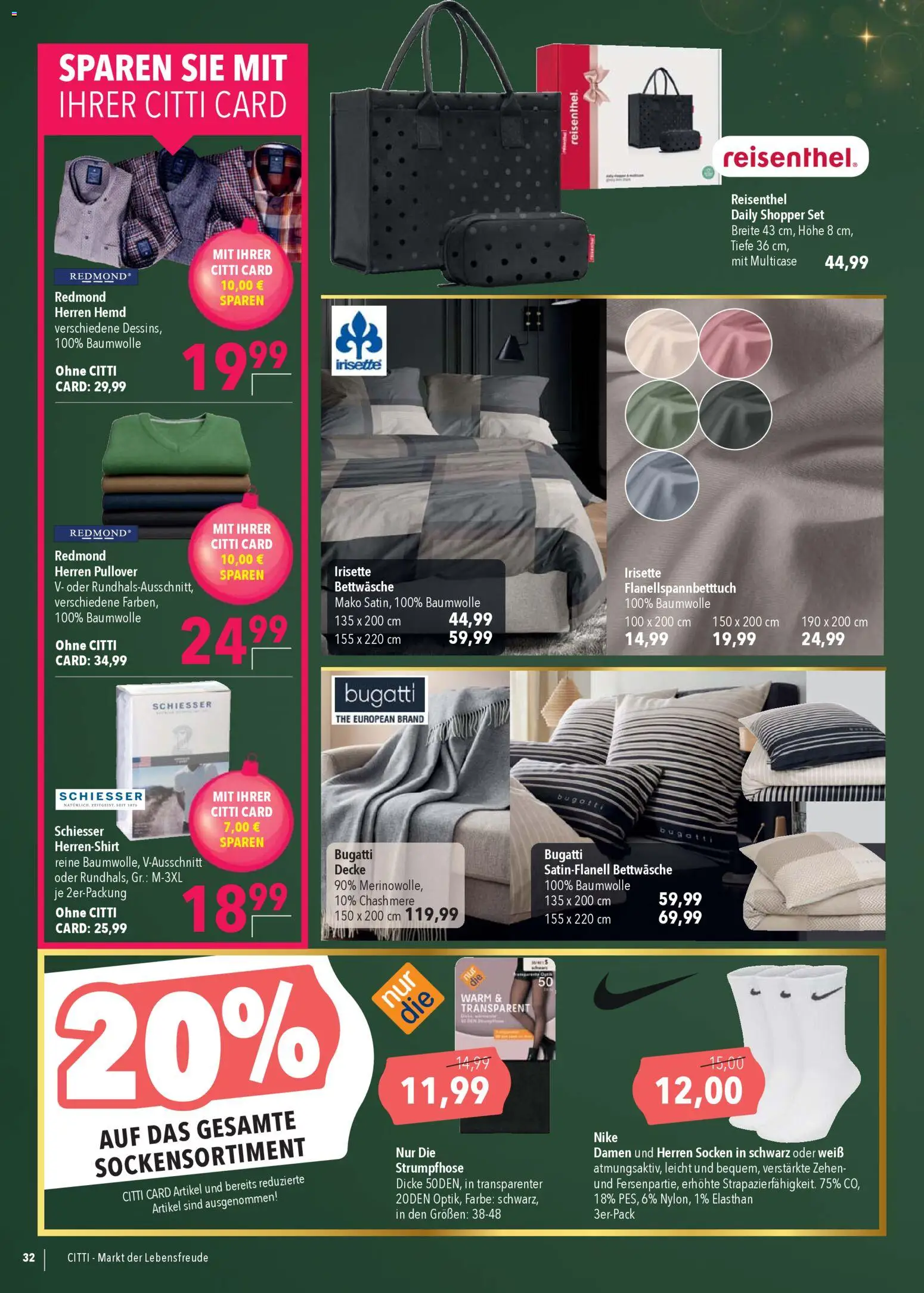 CITTI Markt Prospekt 	 – gültig ab 03.12.2025 | Seite: 36 | Produkte: Hemd, Pullover, Socken, Strumpfhose