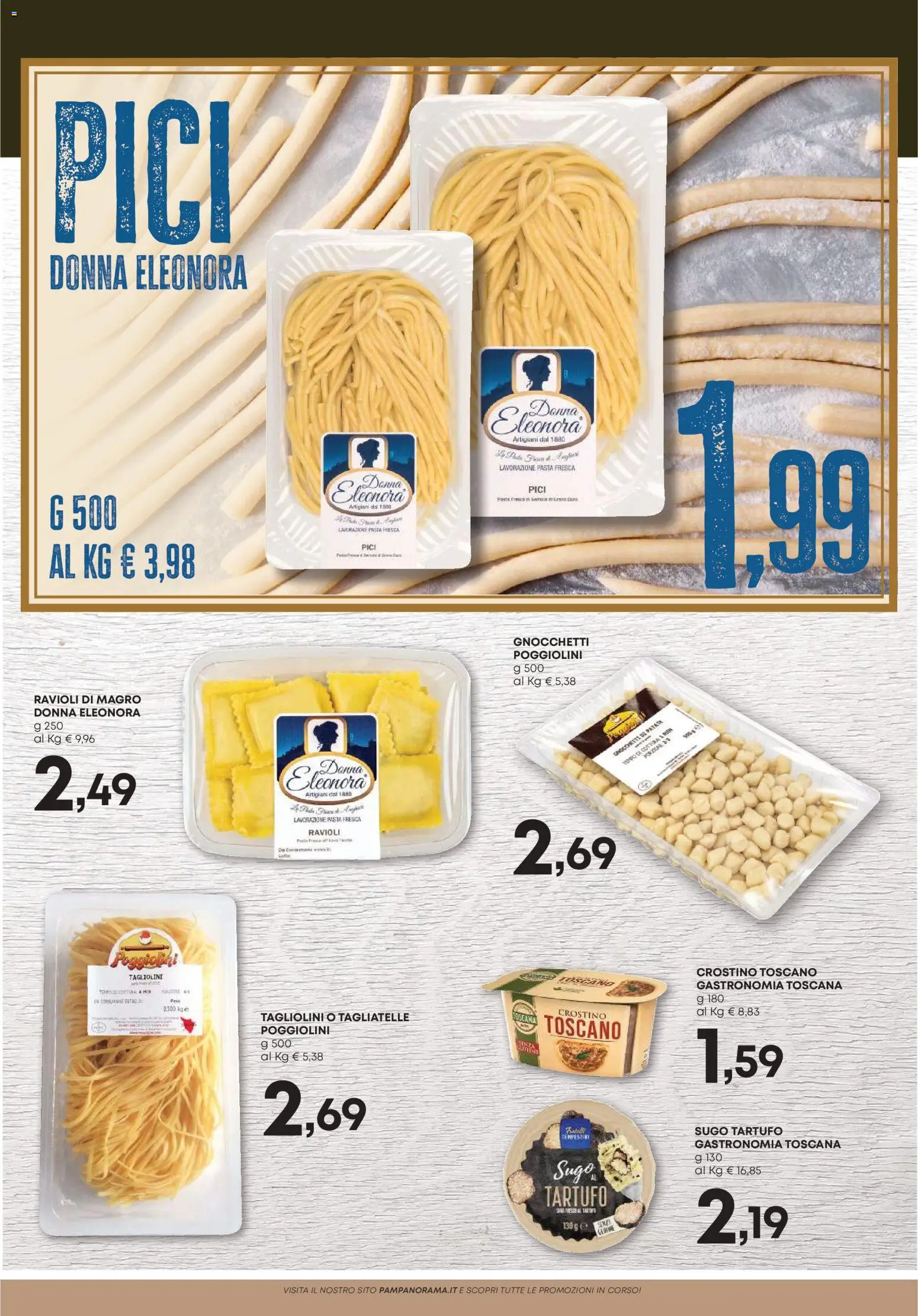Volantino PAM del 23.10.2025 | Pagina: 5 | Prodotti: Tartufo, Pasta, Sugo, Gnocchetti