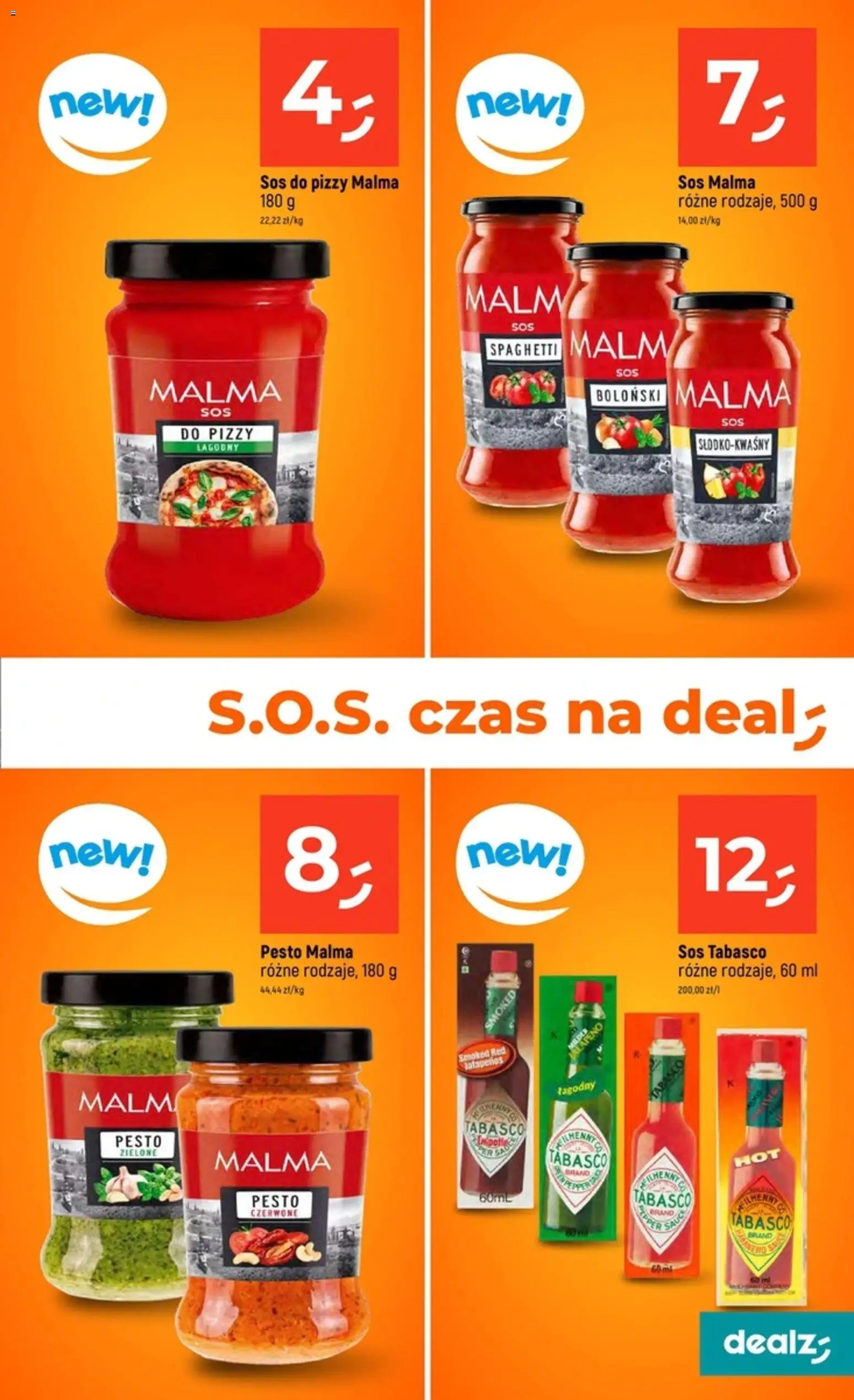 Dealz Gazetka od 30.10.2025 | Strona: 35 | Produkty: Sos do pizzy, Pesto, Tabasco, Sos tabasco