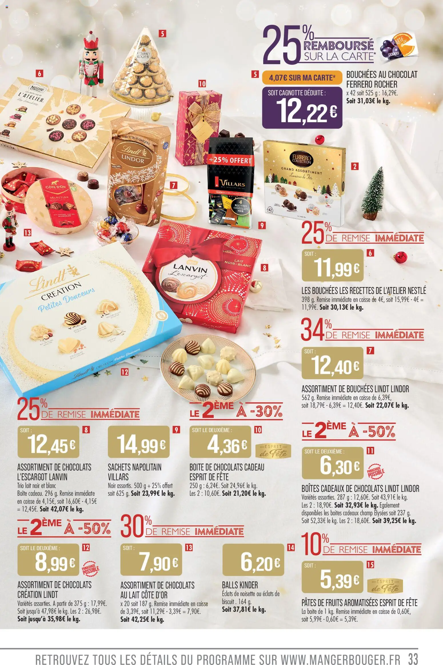 {H1} | Page: 33 | Produits: Noisette, Ferrero rocher, Chocolat, Pâtes