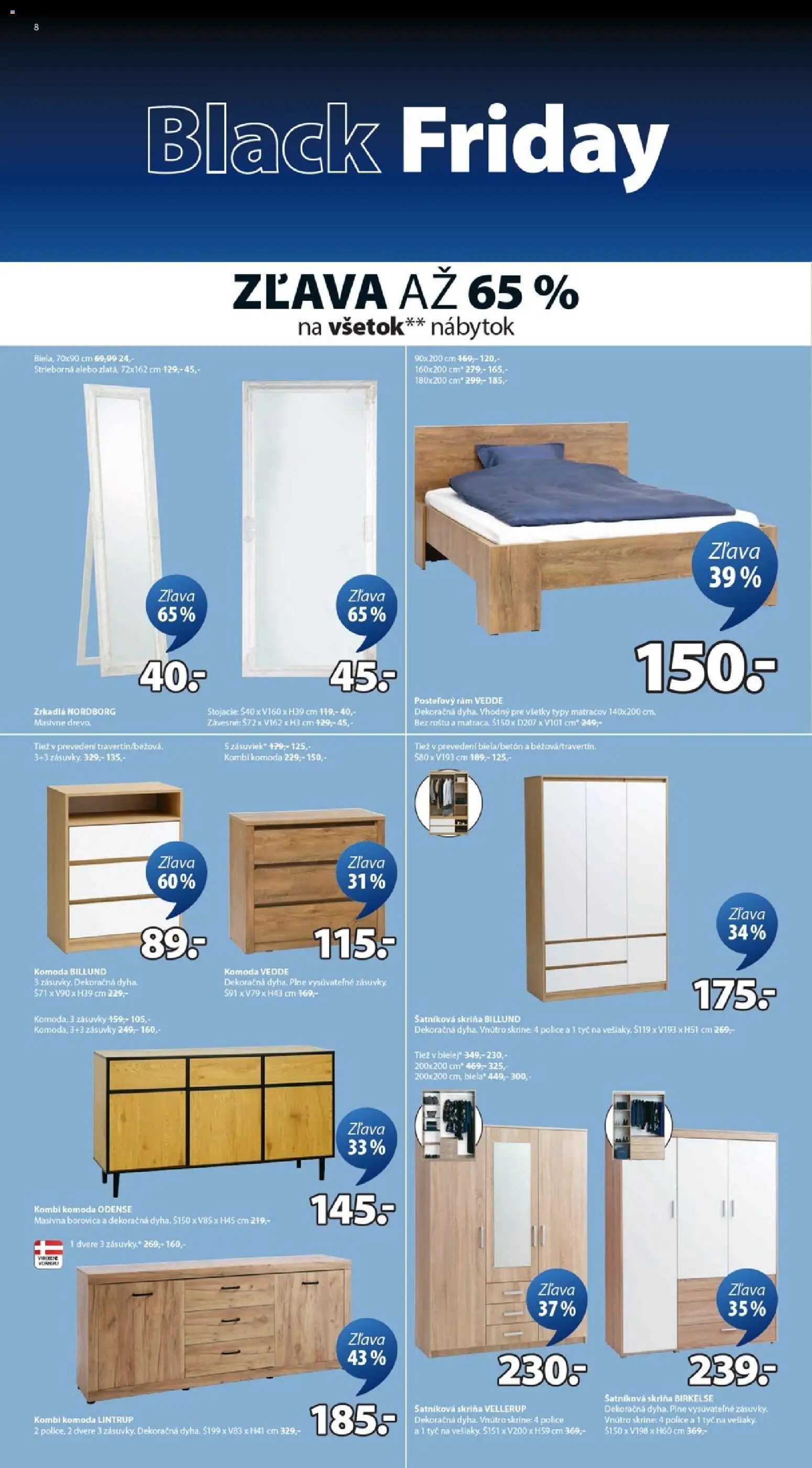 Nové JYSK akcie – leták je platný od 17.11.2025 | Strana: 8 | Produkty: Nábytok, Šatníková skriňa, Skriňa, Vešiaky