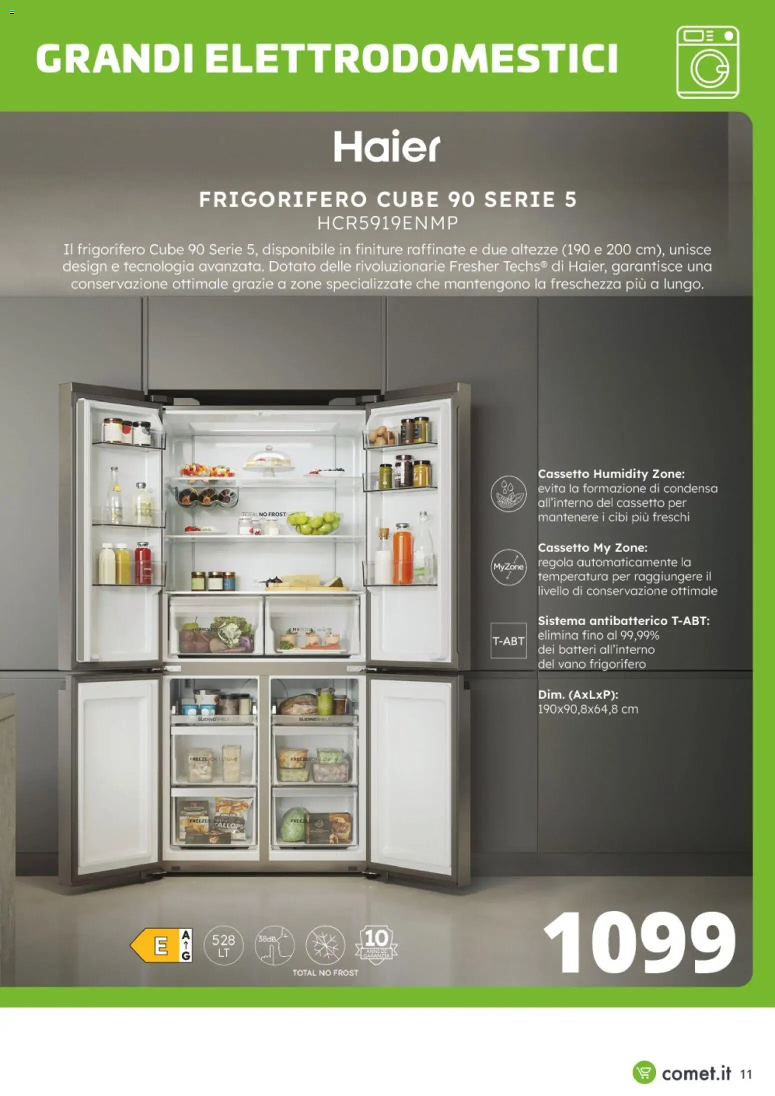 Volantino Comet del 17.11.2025 | Pagina: 11 | Prodotti: Frigorifero