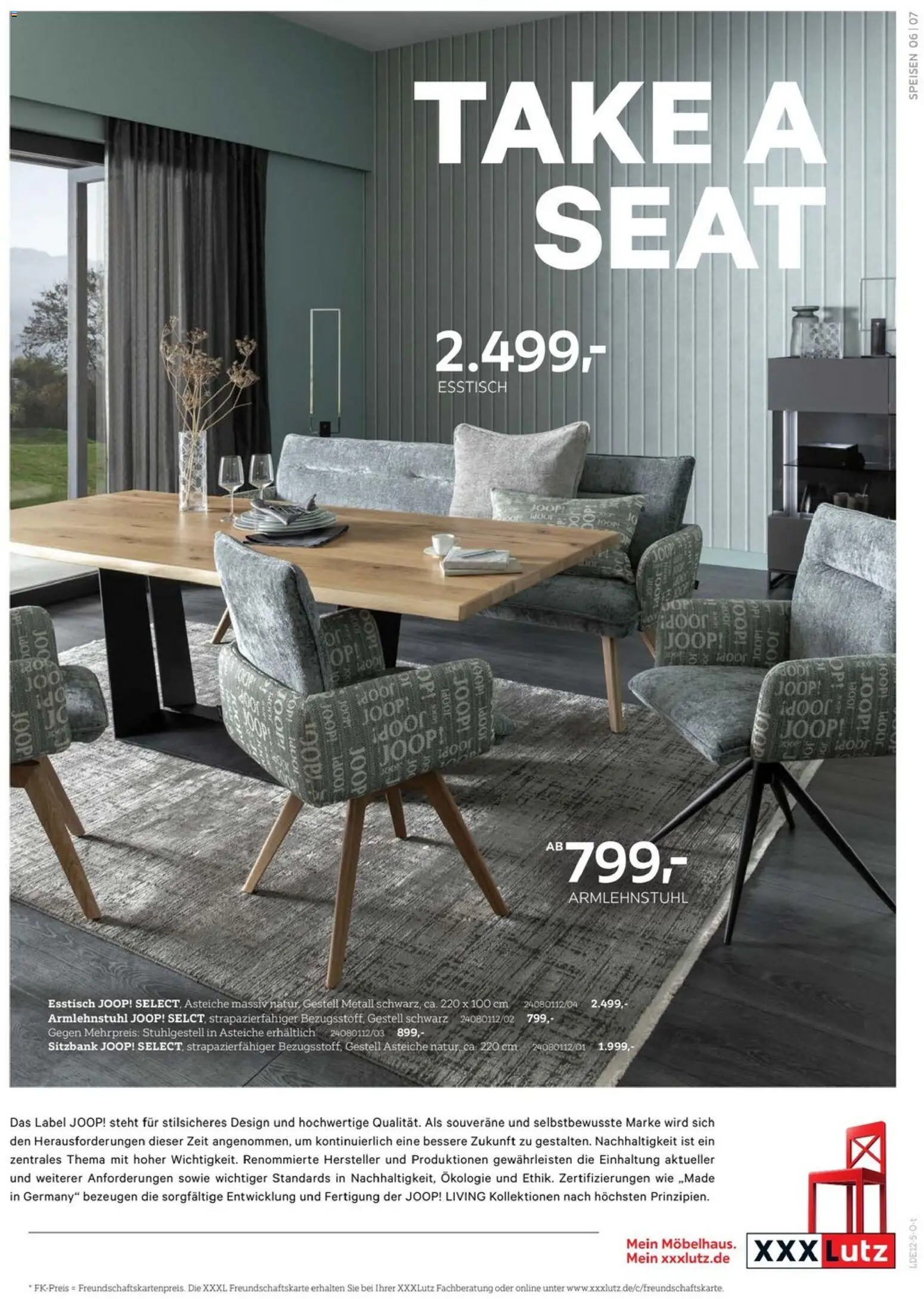 XXXL Lutz Home Collections Joop – gültig ab 30.11.2025 | Seite: 7 | Produkte: Esstisch, Sitzbank