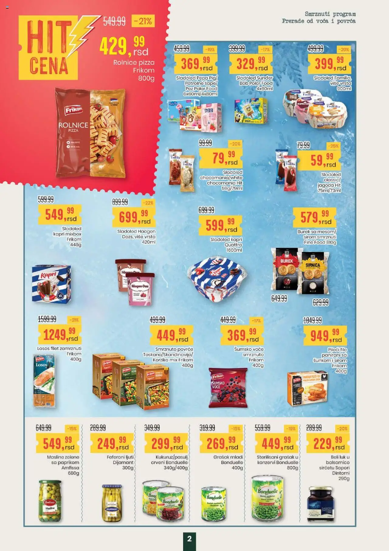 Aroma Market katalog - važi od 21.08.2025 | Strana: 2 | Proizvode: Masline, Sladoled, Jagoda, Losos
