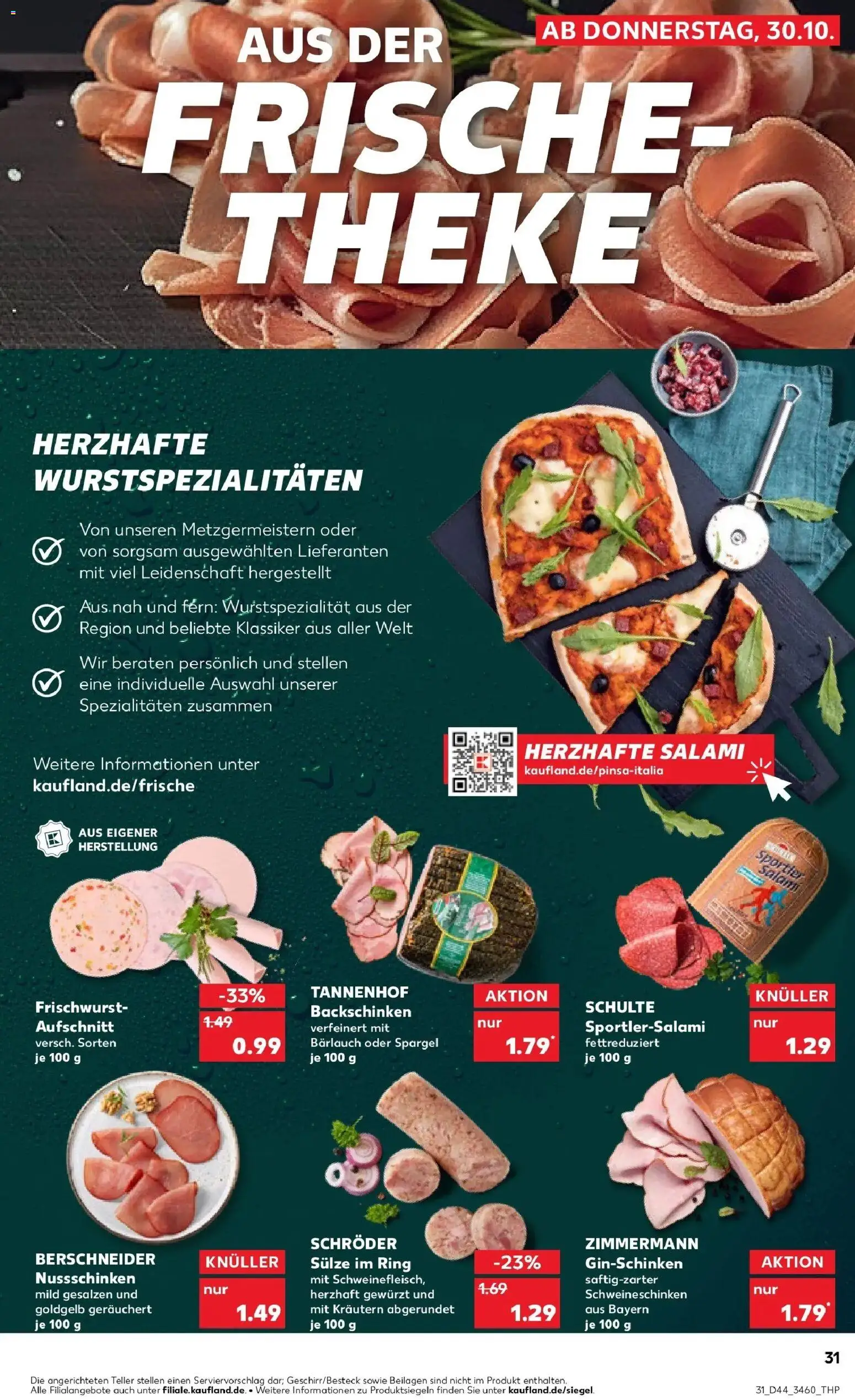 Kaufland prospekt Weiden In Der Oberpfalz	 – gültig ab 03.11.2025 | Seite: 31 | Produkte: Theke, Spargel, Salami