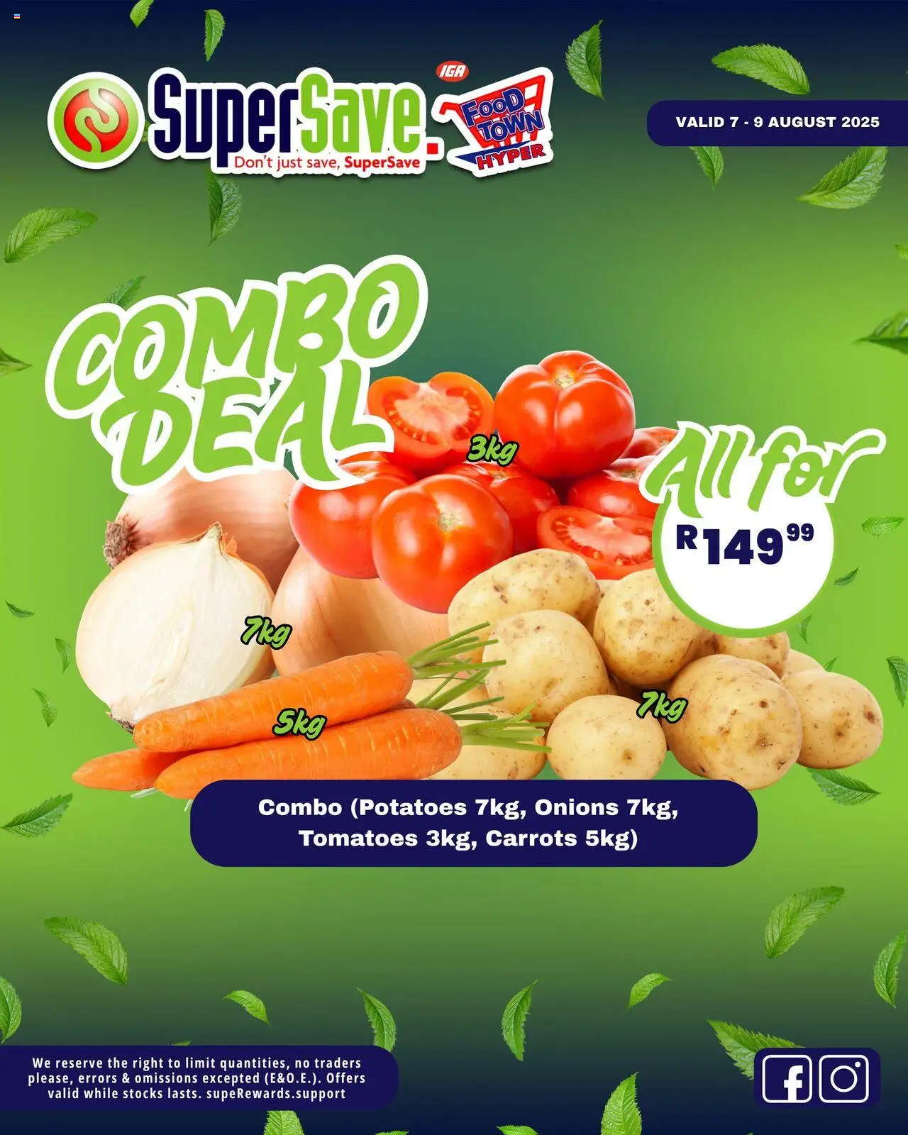 Super Save Fresh Specials │ valid from 07.08.2025 | Page: 5 | Products: Tomatoes, Carrots, Potatoes, Onions