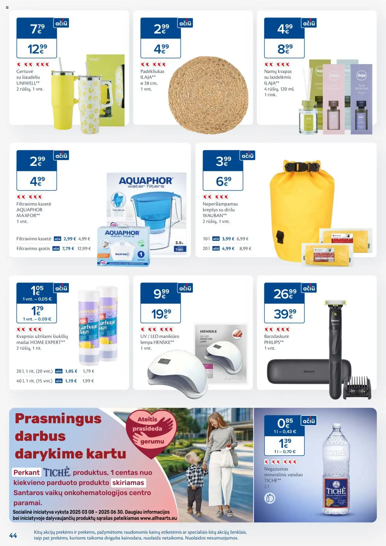 MAXIMA leidinys│galioja nuo 24.06.2025 | Puslapis: 44 | Prekių: Kvapas, Krepšys, Lempa, Mineralinis vanduo