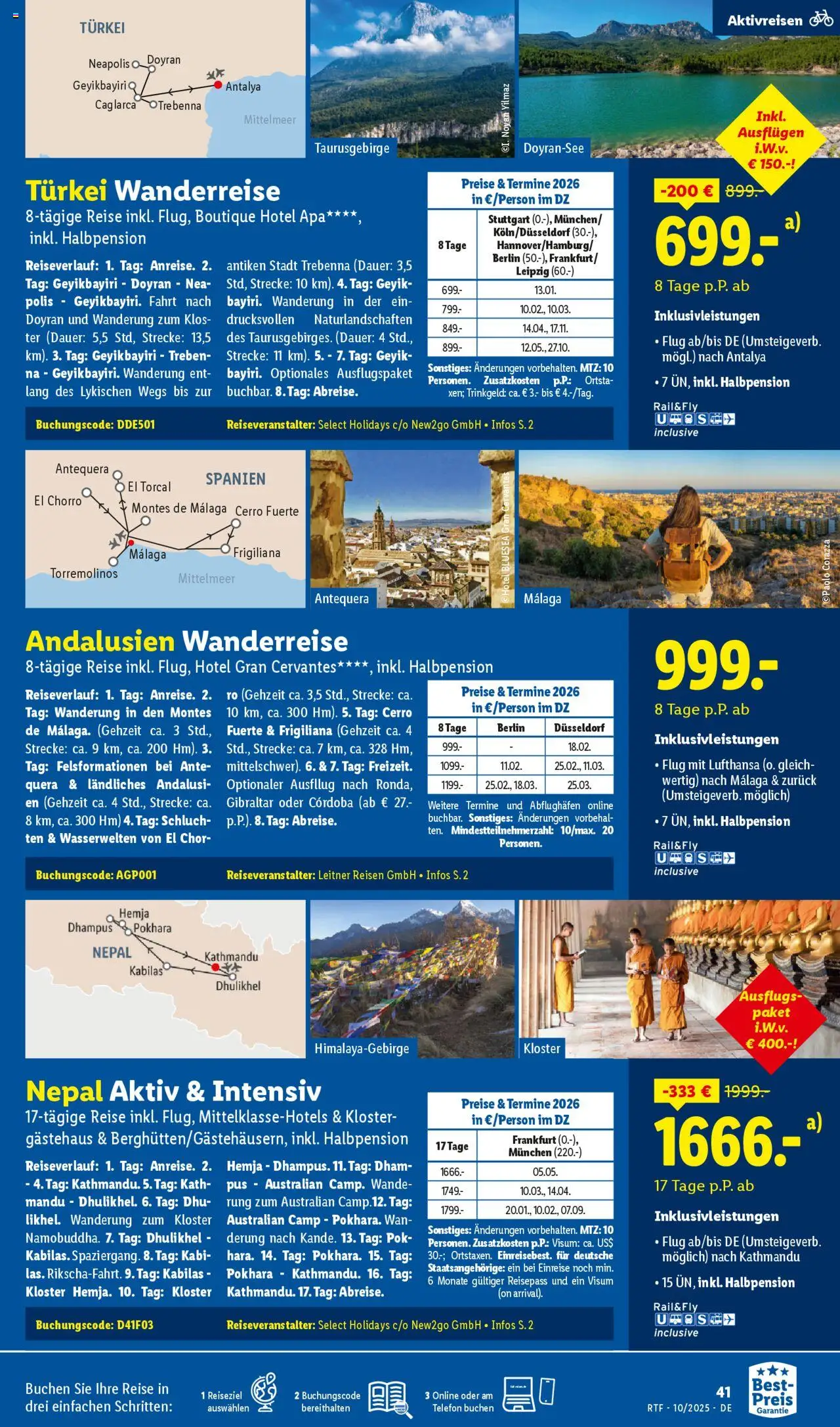 Lidl Reisen Oktober/November Reise-Highlights – gültig ab 13.10.2025 | Seite: 41 | Produkte: Telefon