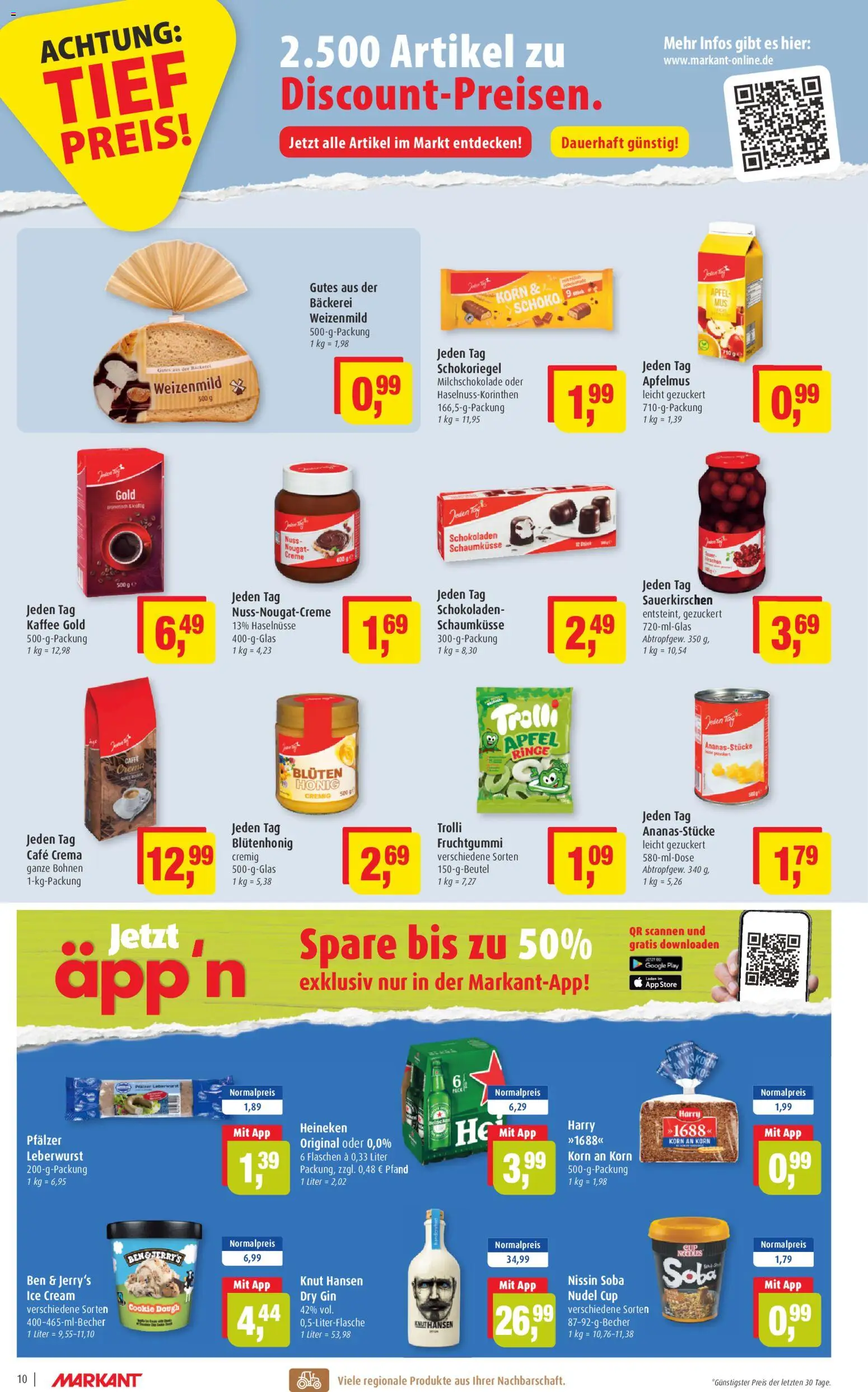 Markant Prospekt 	 – gültig ab 02.02.2026 | Seite: 10 | Produkte: Bäckerei, Kaffee, Heineken, Ben & Jerry's